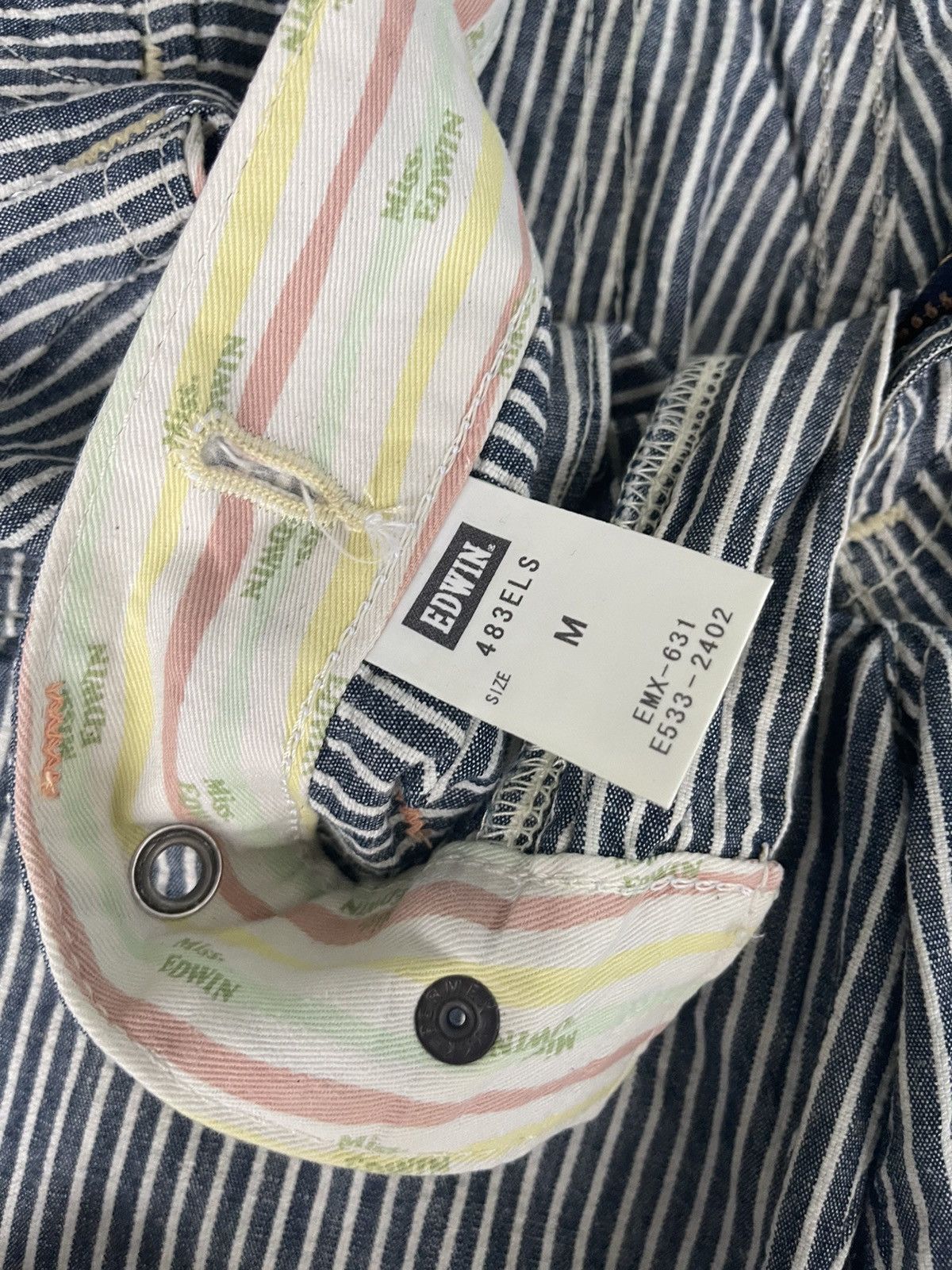 Edwin JAPAN MADE Miss Edwin Striped Banana Fiber Pant Size 32" / US 10 / IT 46 - 10 Thumbnail