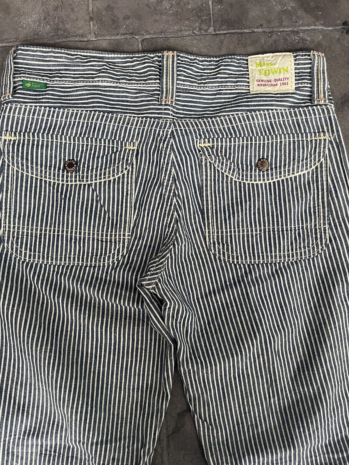 Edwin JAPAN MADE Miss Edwin Striped Banana Fiber Pant Size 32" / US 10 / IT 46 - 4 Thumbnail