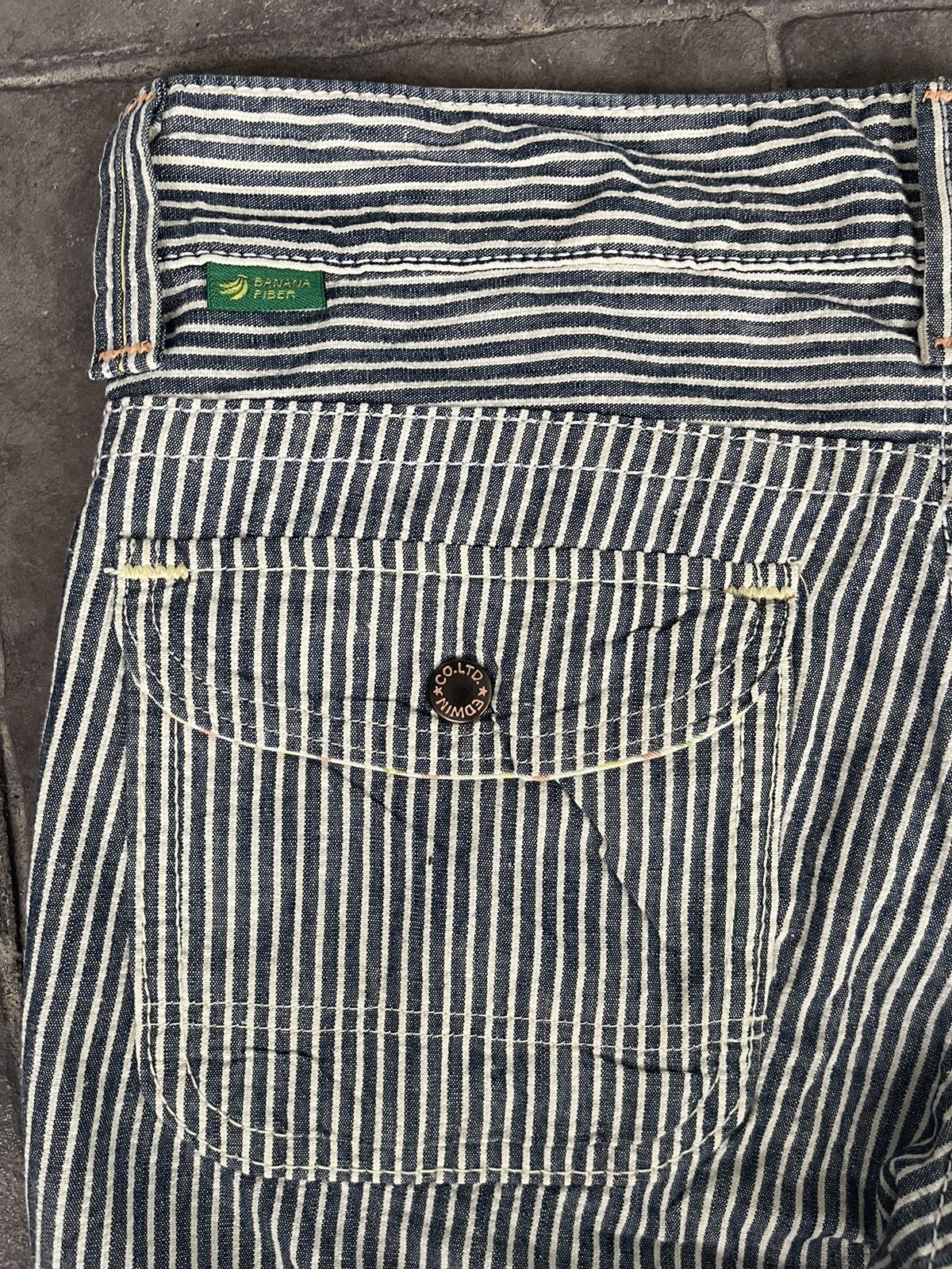 Edwin JAPAN MADE Miss Edwin Striped Banana Fiber Pant Size 32" / US 10 / IT 46 - 6 Thumbnail
