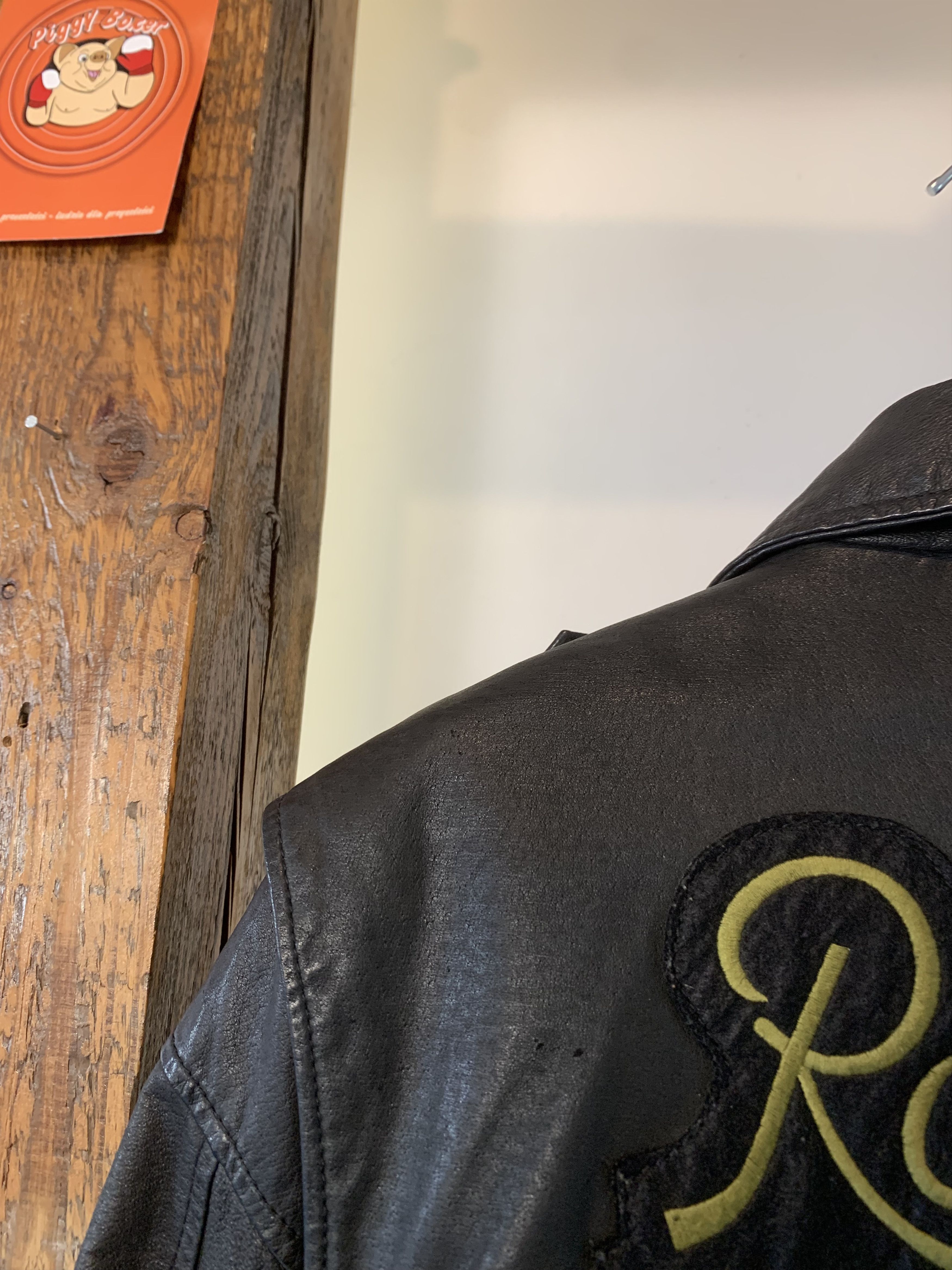 Vintage 90s Rollfast Indianopolis Racing Leather Jacket Black Badges Size US M / EU 48-50 / 2 - 13 Thumbnail