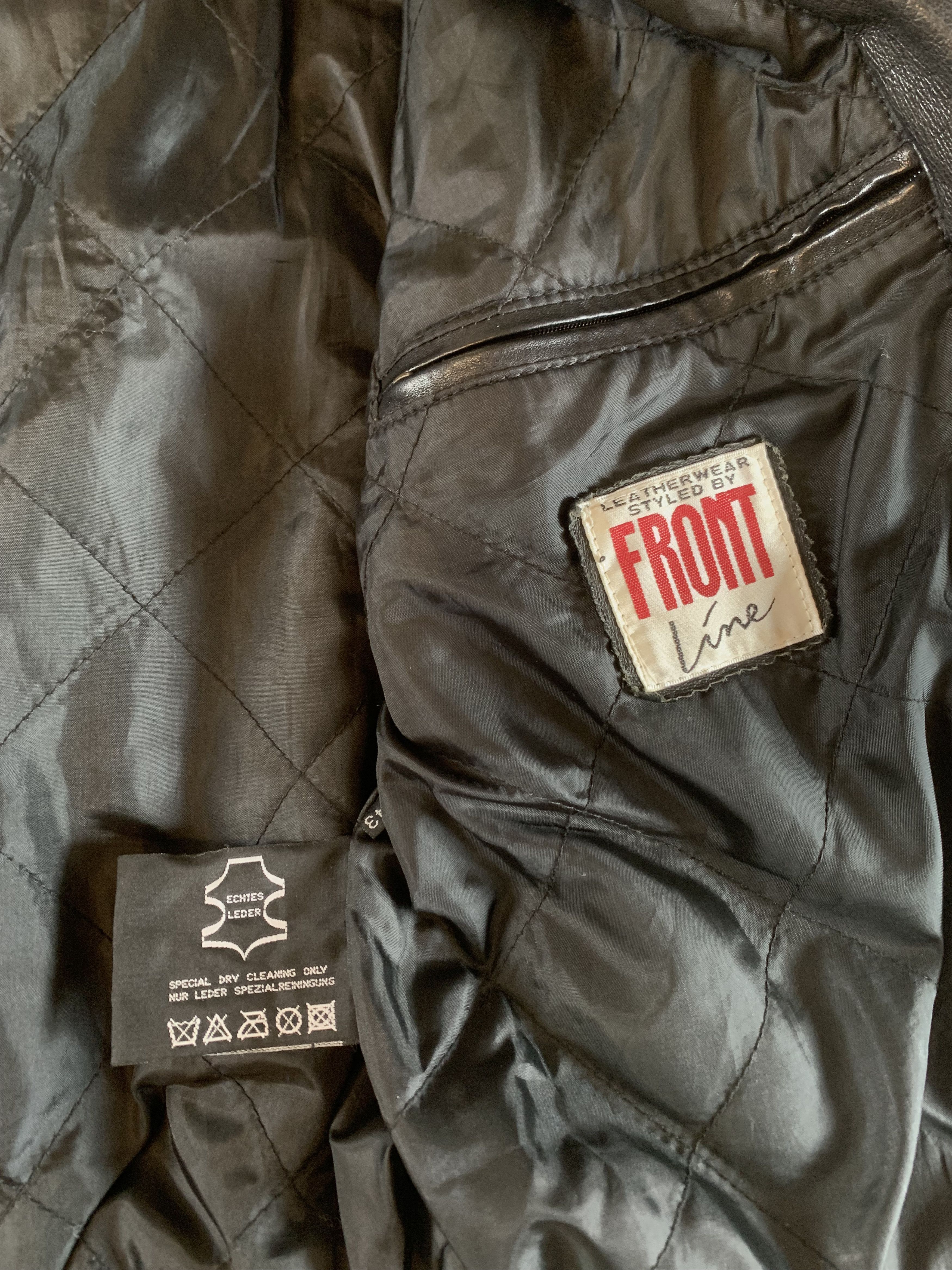 Vintage 90s Rollfast Indianopolis Racing Leather Jacket Black Badges Size US M / EU 48-50 / 2 - 15 Thumbnail