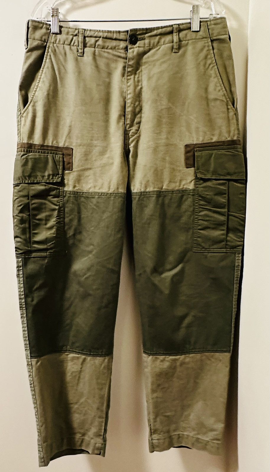 image of Comme Des Garcons Homme Cargo Pants in Army Green, Men's (Size 33)