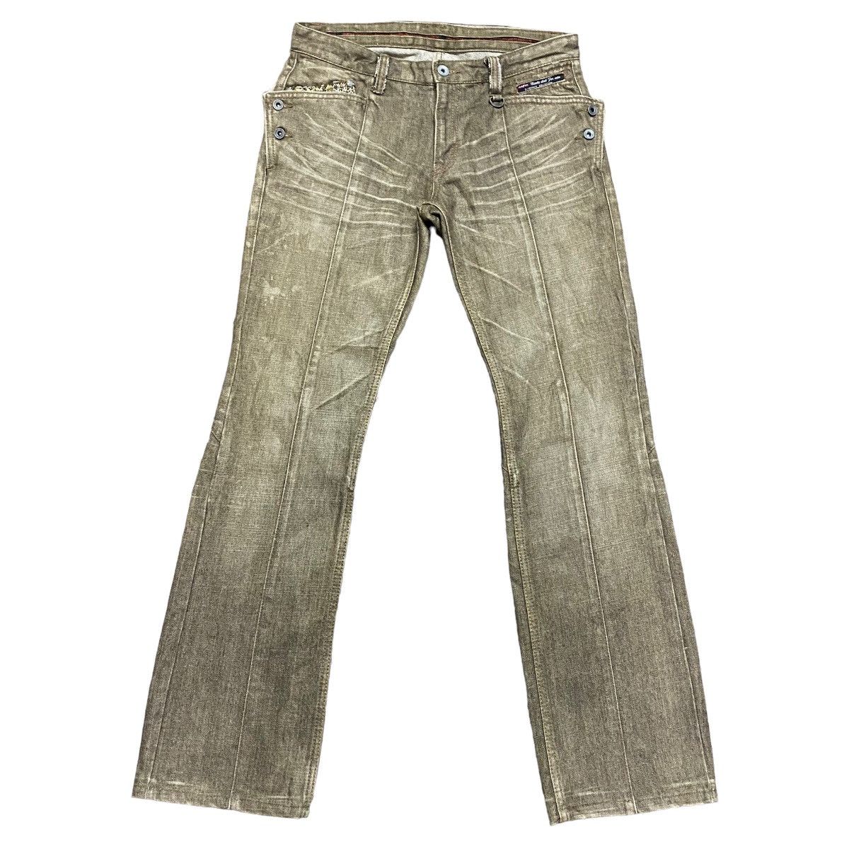 Nicole Club NCFM Denim Fleur Snake Skin Flare Pants Size US 30 / EU 46 - 2 Thumbnail