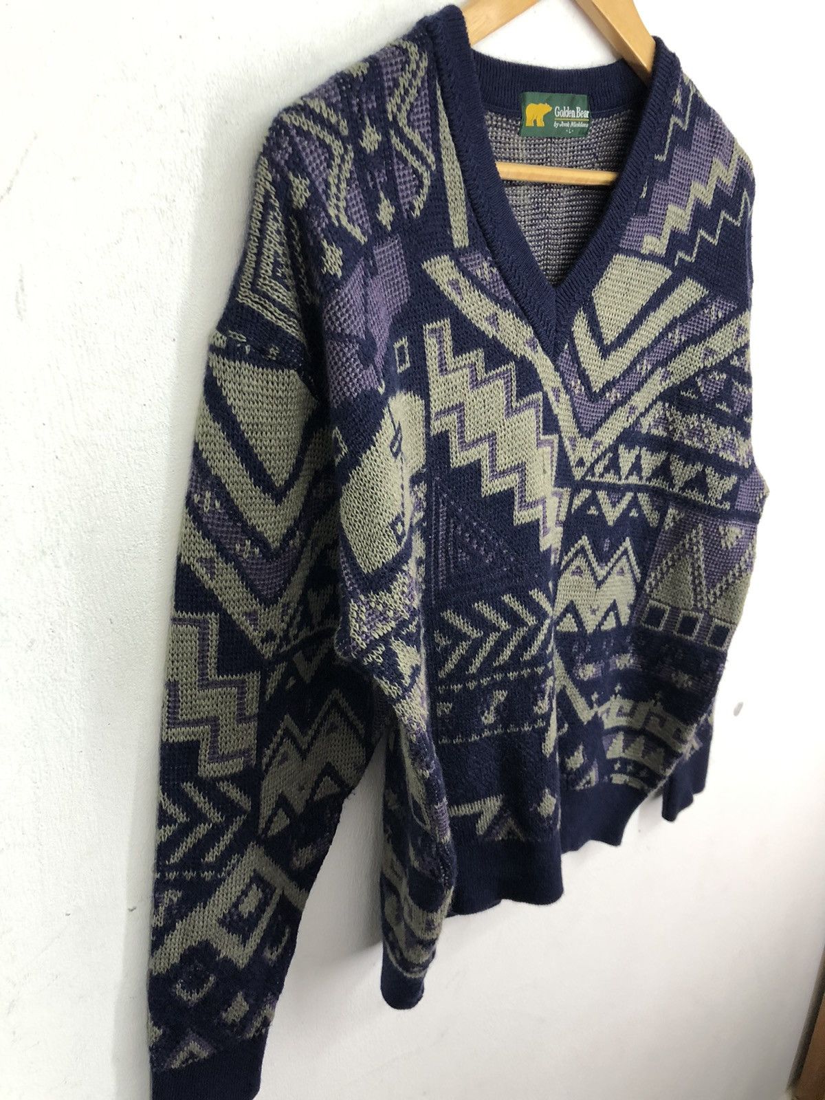 Golden Bear Vintage Golden Bear V Neck Knitwear Size US L / EU 52-54 / 3 - 5 Thumbnail
