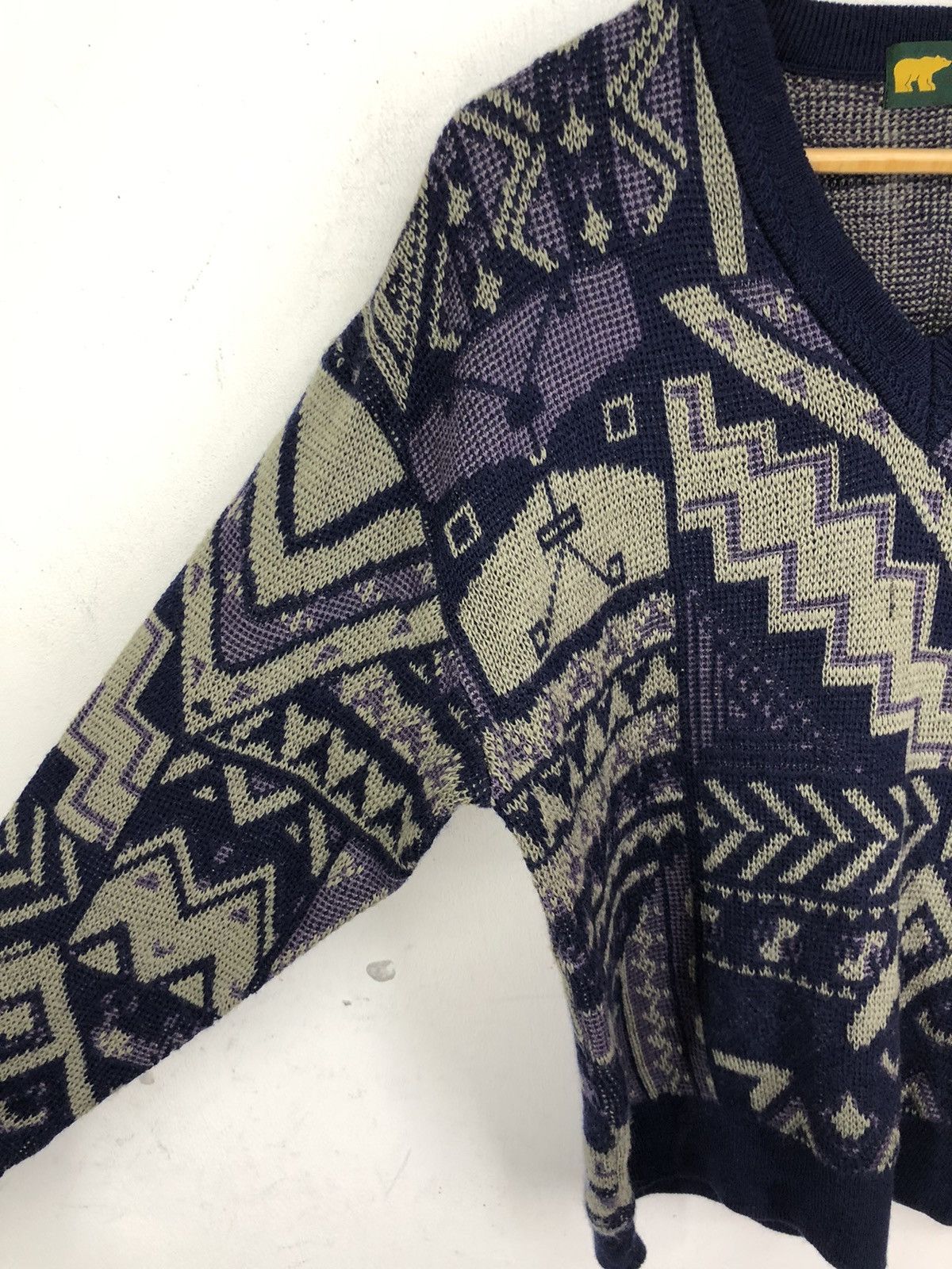 Golden Bear Vintage Golden Bear V Neck Knitwear Size US L / EU 52-54 / 3 - 6 Thumbnail