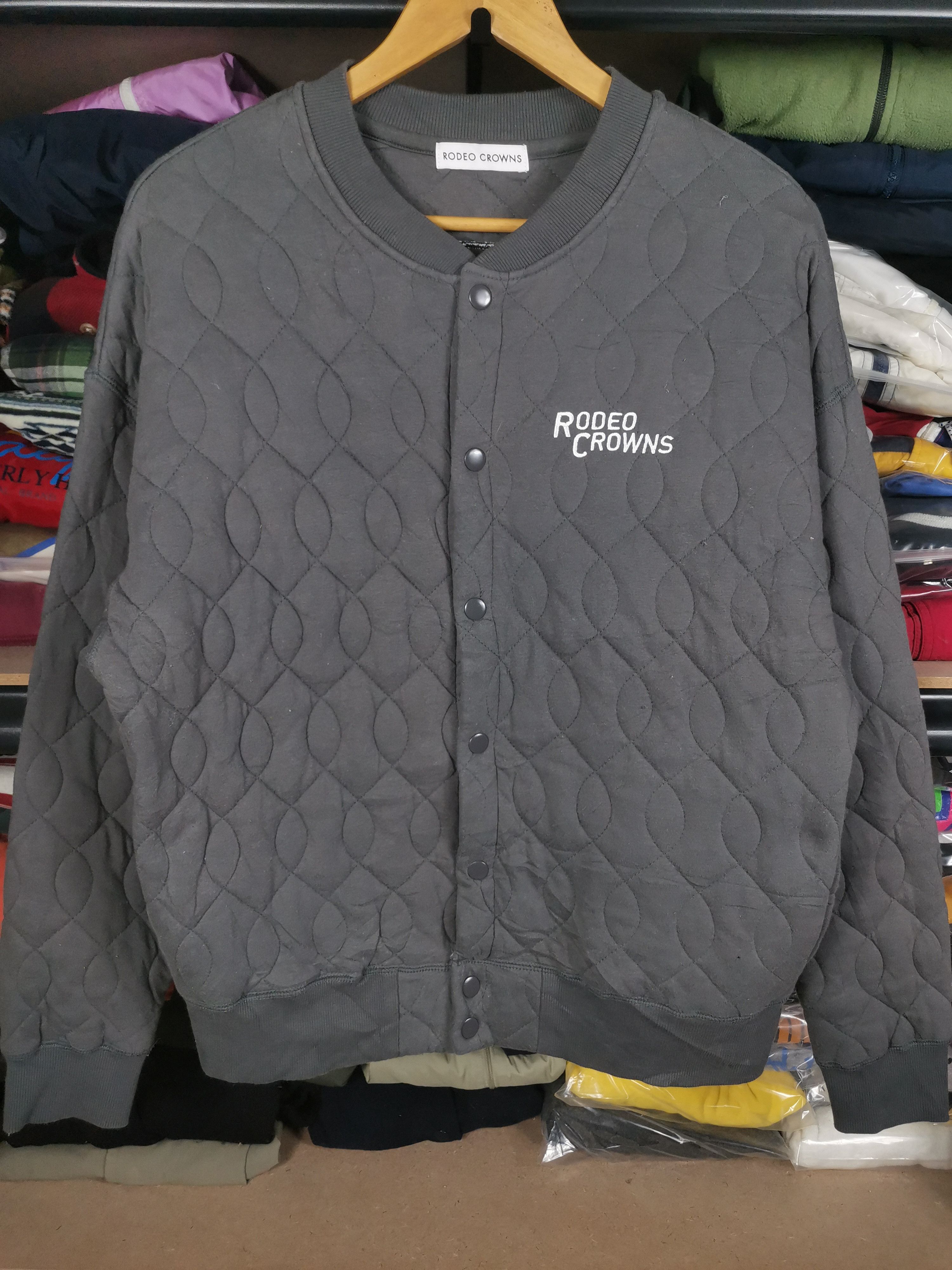 Japanese Brand Vintage Japanese Brand Rodeo Crown Quilted Varsity Jacket Size US XL / EU 56 / 4 - 2 Thumbnail