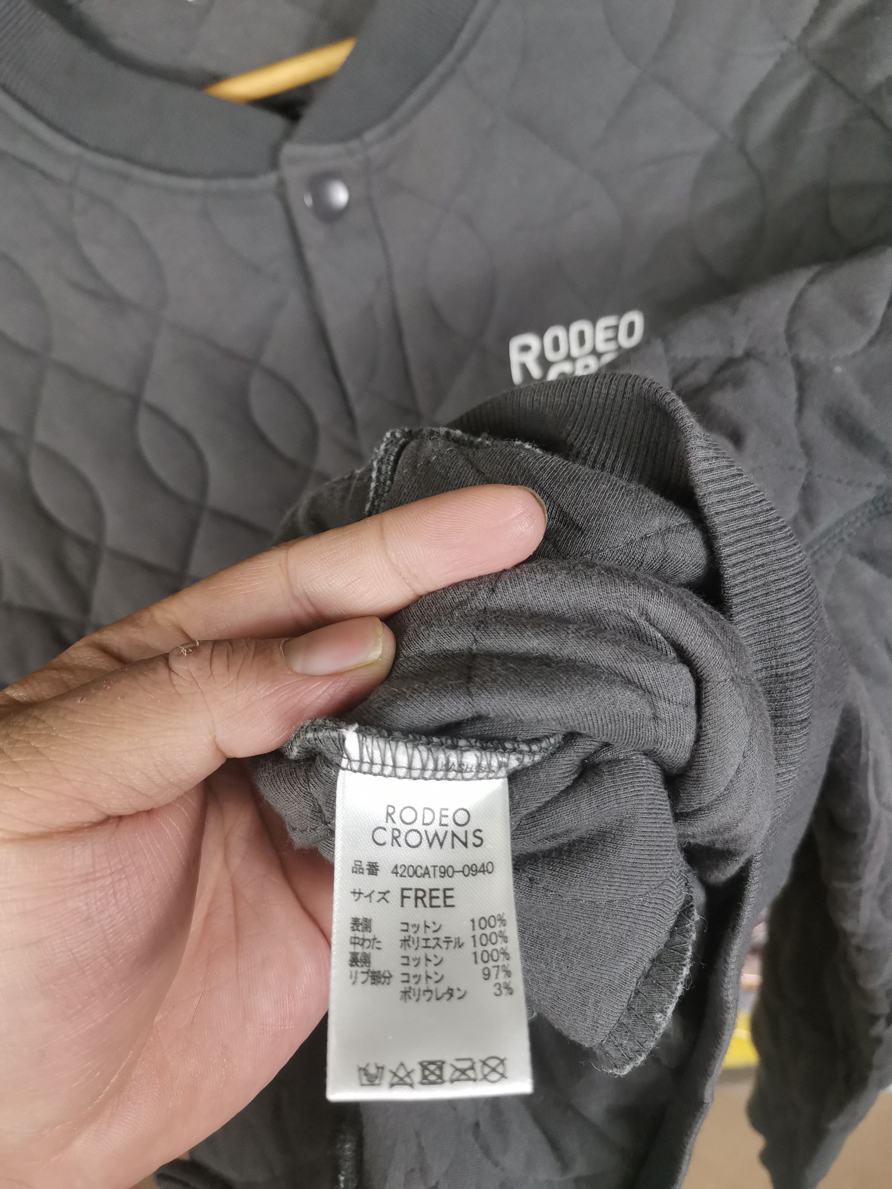 Japanese Brand Vintage Japanese Brand Rodeo Crown Quilted Varsity Jacket Size US XL / EU 56 / 4 - 4 Thumbnail