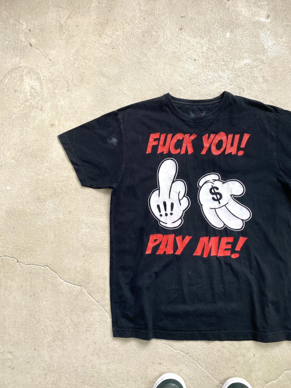 Vintage Vintage Fuck You Pay Me Humor T Shirt Avant Garde Size US L / EU 52-54 / 3 - 2 Thumbnail