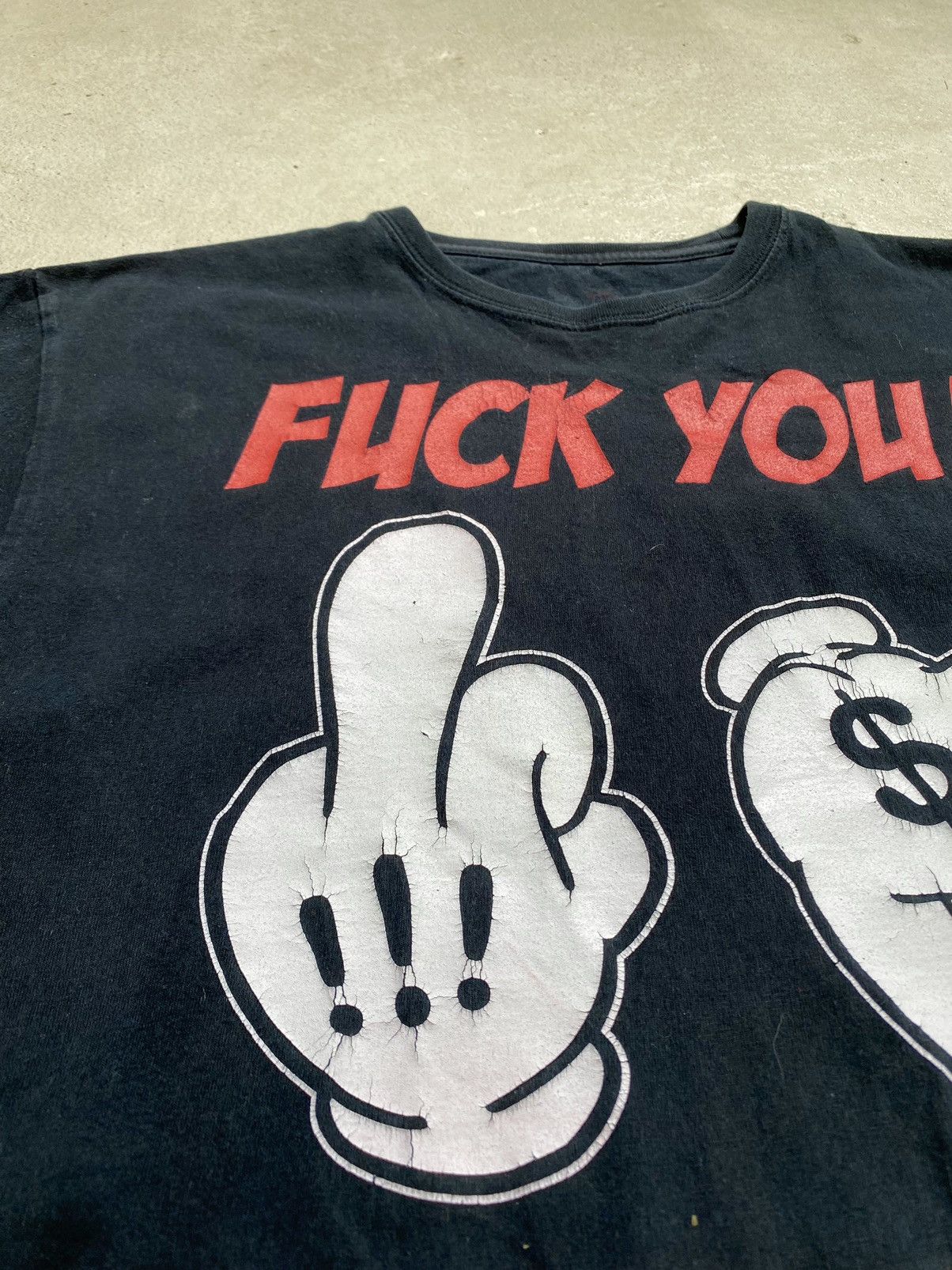 Vintage Vintage Fuck You Pay Me Humor T Shirt Avant Garde Size US L / EU 52-54 / 3 - 7 Thumbnail