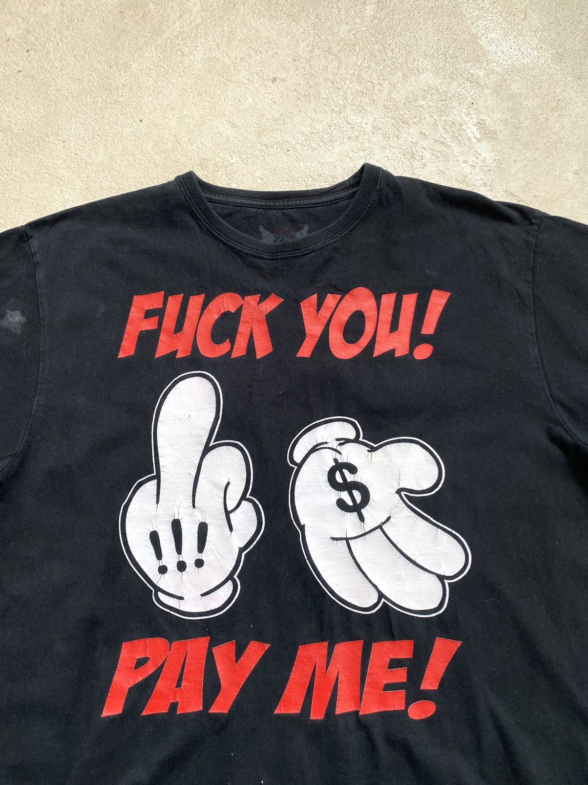 Vintage Vintage Fuck You Pay Me Humor T Shirt Avant Garde Size US L / EU 52-54 / 3 - 4 Thumbnail