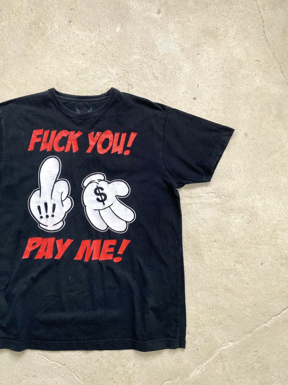 Vintage Vintage Fuck You Pay Me Humor T Shirt Avant Garde Size US L / EU 52-54 / 3 - 3 Thumbnail