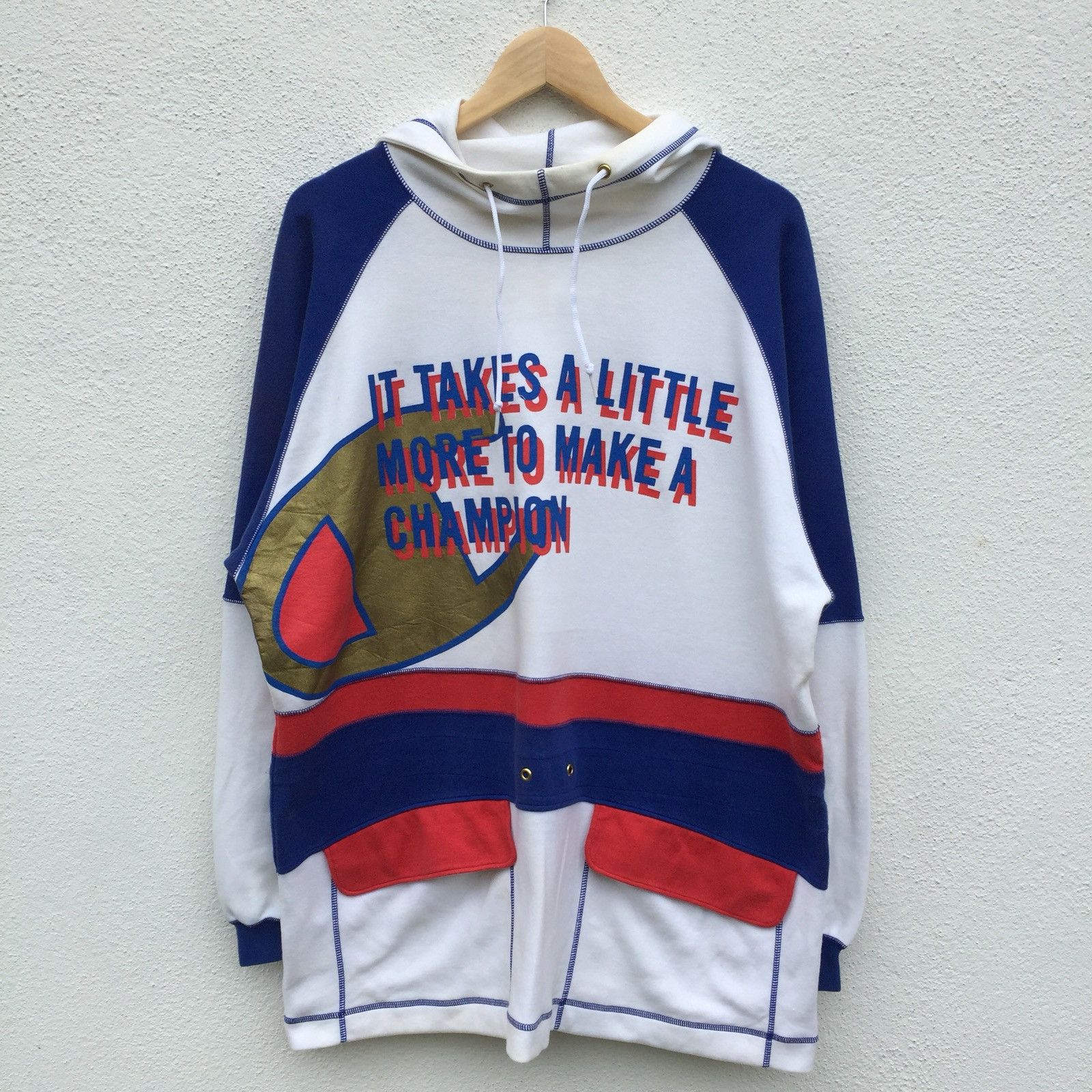 Champion Vintage 90s Champion Big Logo Multicolour Sweatshirt Size US L / EU 52-54 / 3 - 1 Thumbnail