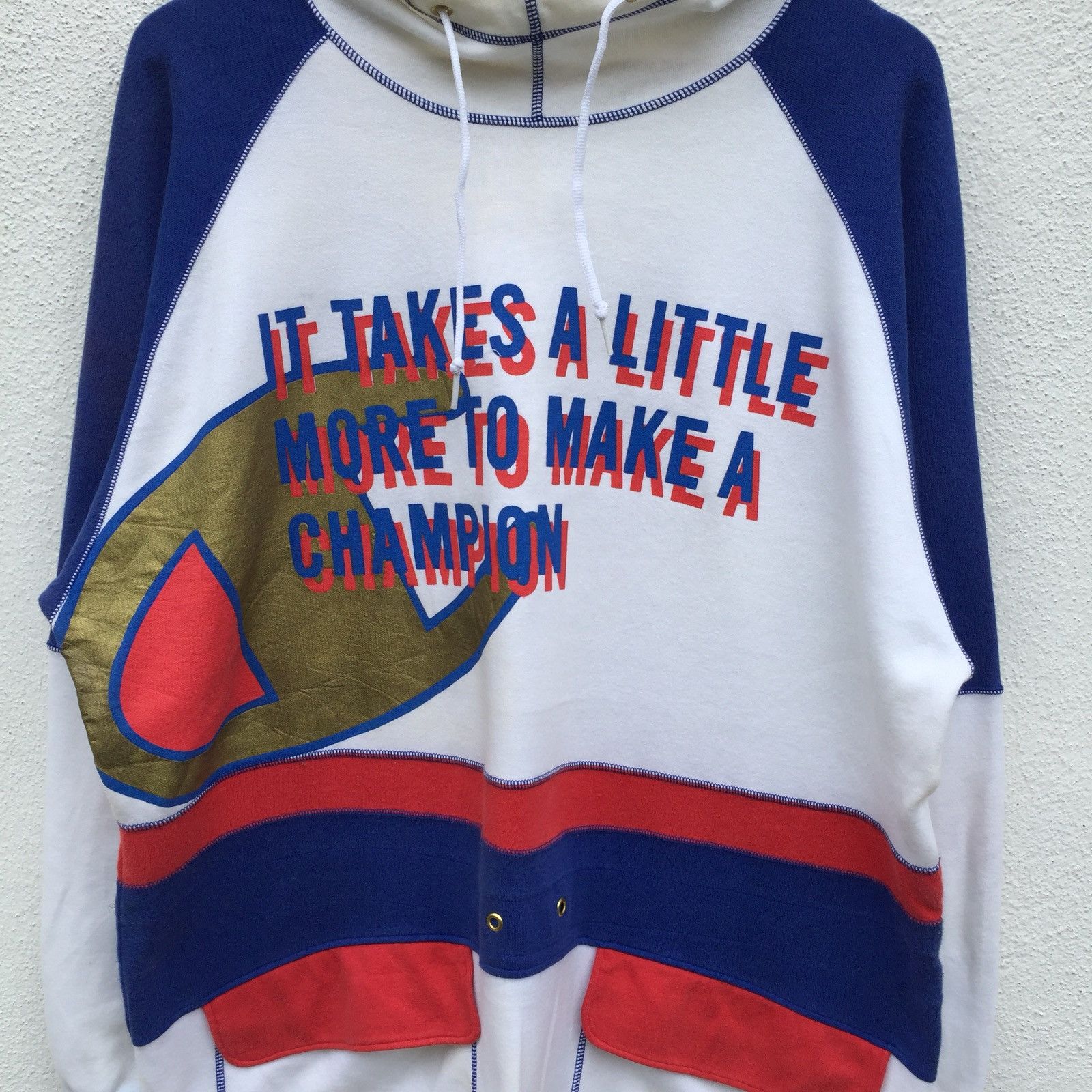 Champion Vintage 90s Champion Big Logo Multicolour Sweatshirt Size US L / EU 52-54 / 3 - 2 Thumbnail