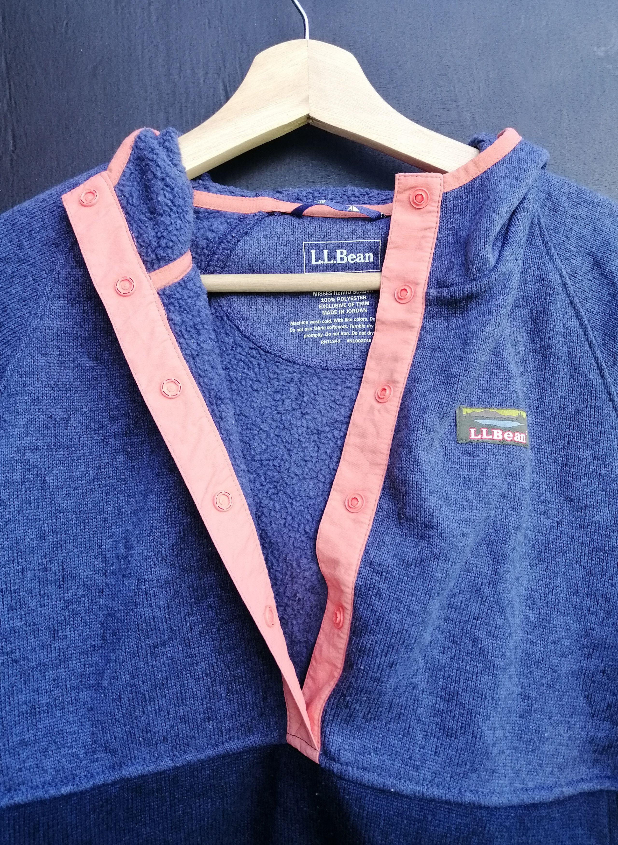 L.L. Bean × Vintage Vintage L.L.Bean Half Button Hoodie Pullover Jacket Size US XS / EU 42 / 0 - 7 Thumbnail