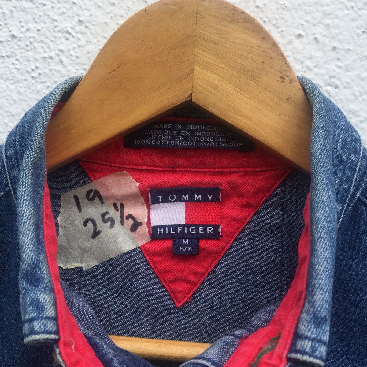Tommy Hilfiger Vintage 90s Tommy Hilfiger Big Logo Denim Flannel Shirt Size US M / EU 48-50 / 2 - 5 Thumbnail