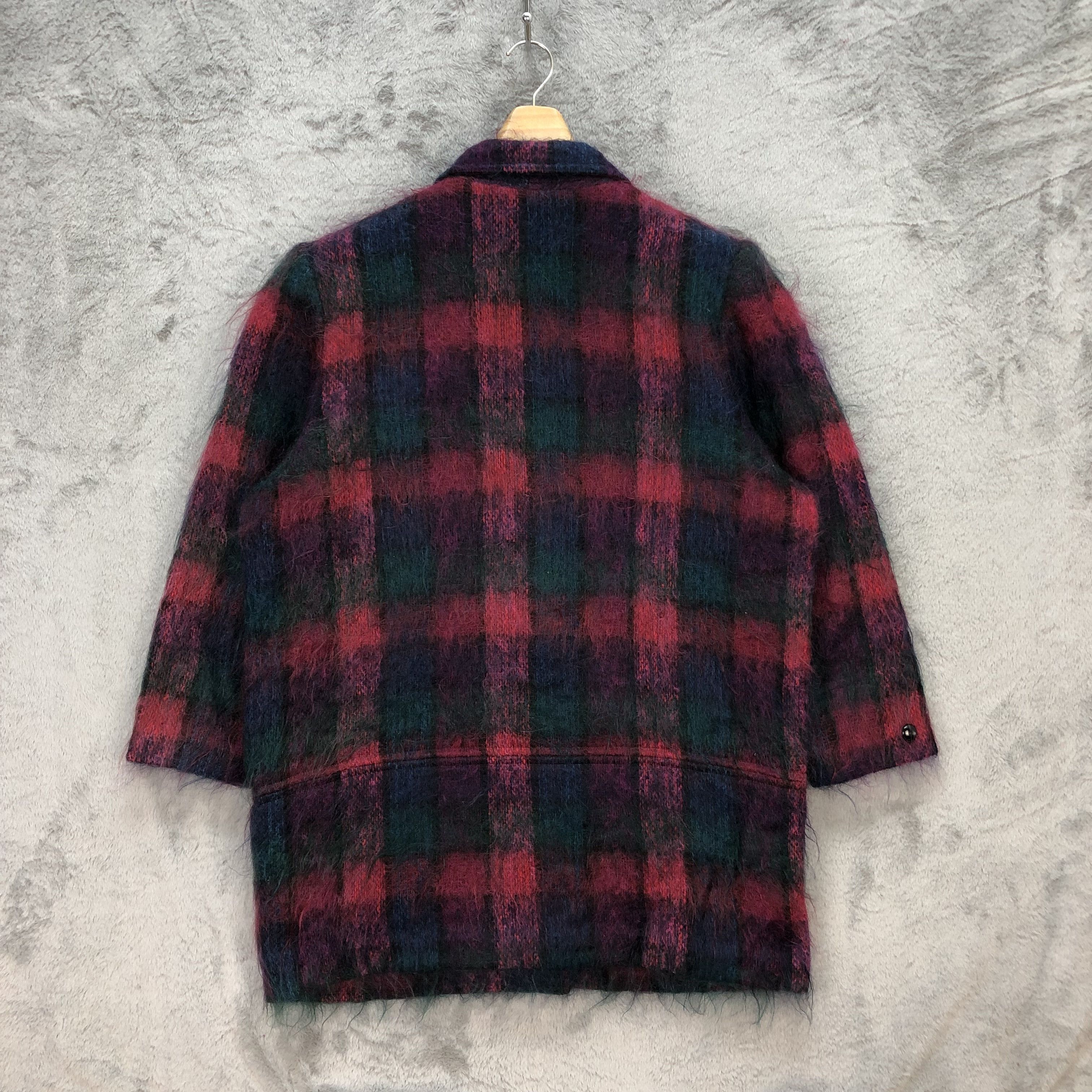 Japanese Brand Loa Nemo Colorful Mohair Double Breasted Coat #5945-215 Size M / US 6-8 / IT 42-44 - 9 Thumbnail