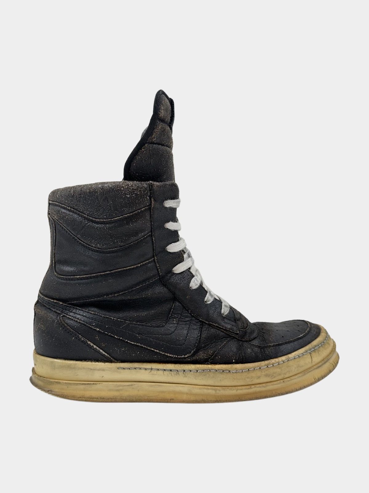 Rick Owens Rick Owens FW06 Dustulator Blistered Leather Geobasket Dunks ...