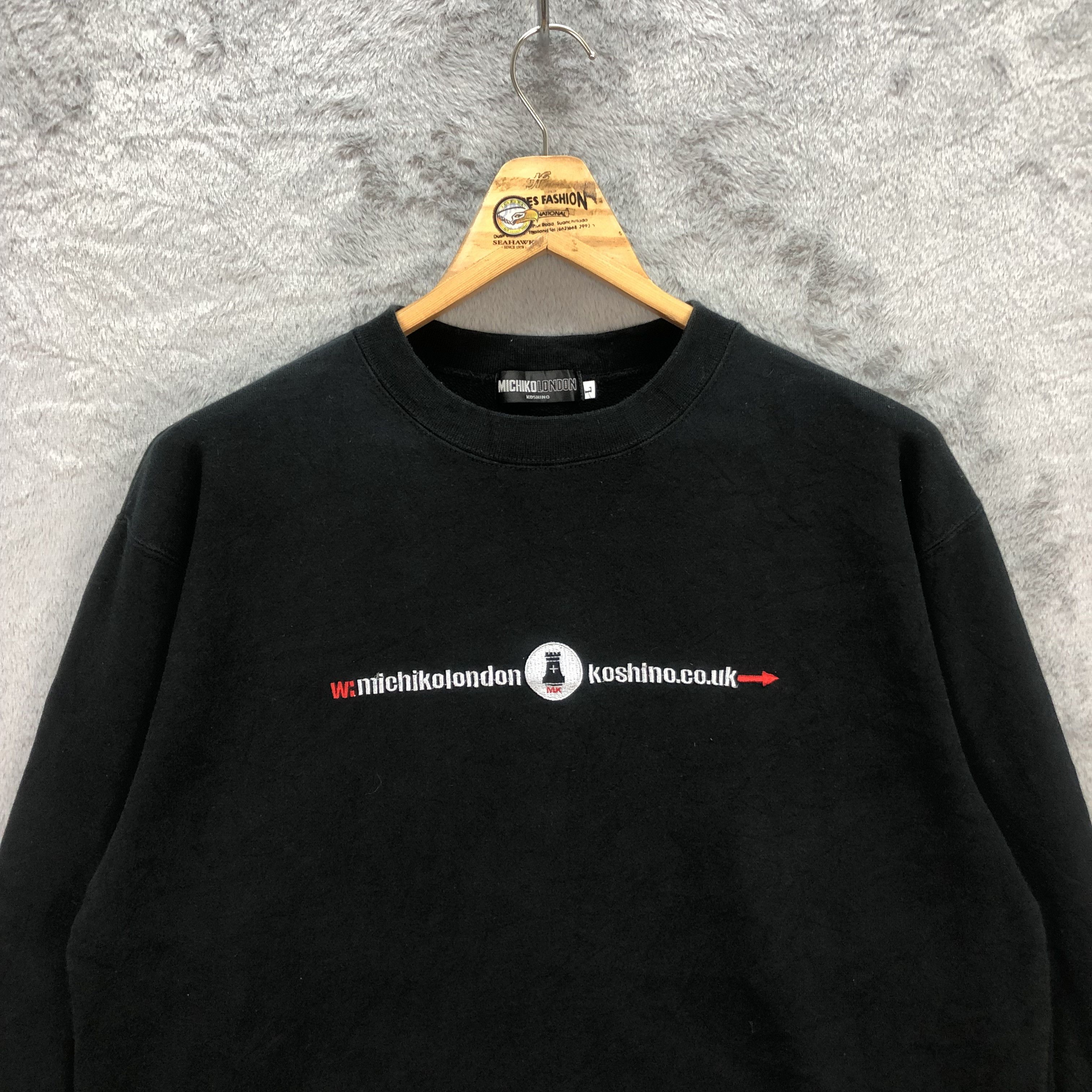 Michiko Koshino Michiko Koshino London Embroidery Logo Sweatshirts #5825-209 Size US L / EU 52-54 / 3 - 2 Thumbnail