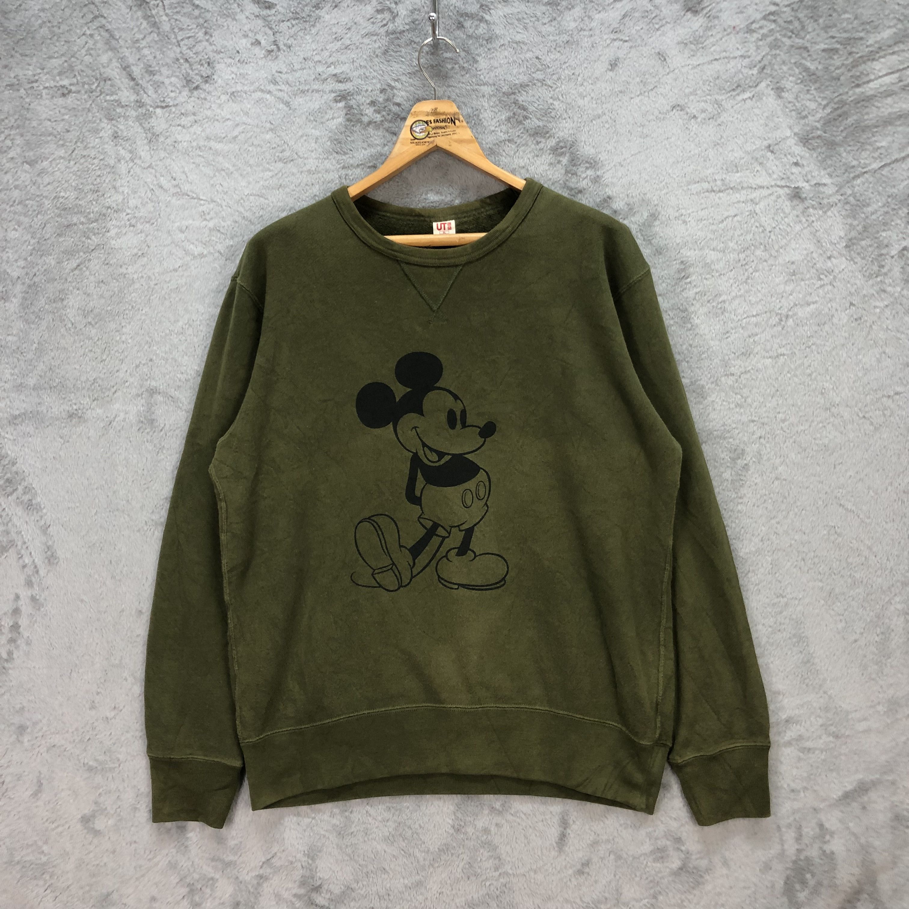 Disney Mickey Mouse Big Logo Green Sweatshirts #5826-209 Size US XL / EU 56 / 4 - 1 Thumbnail