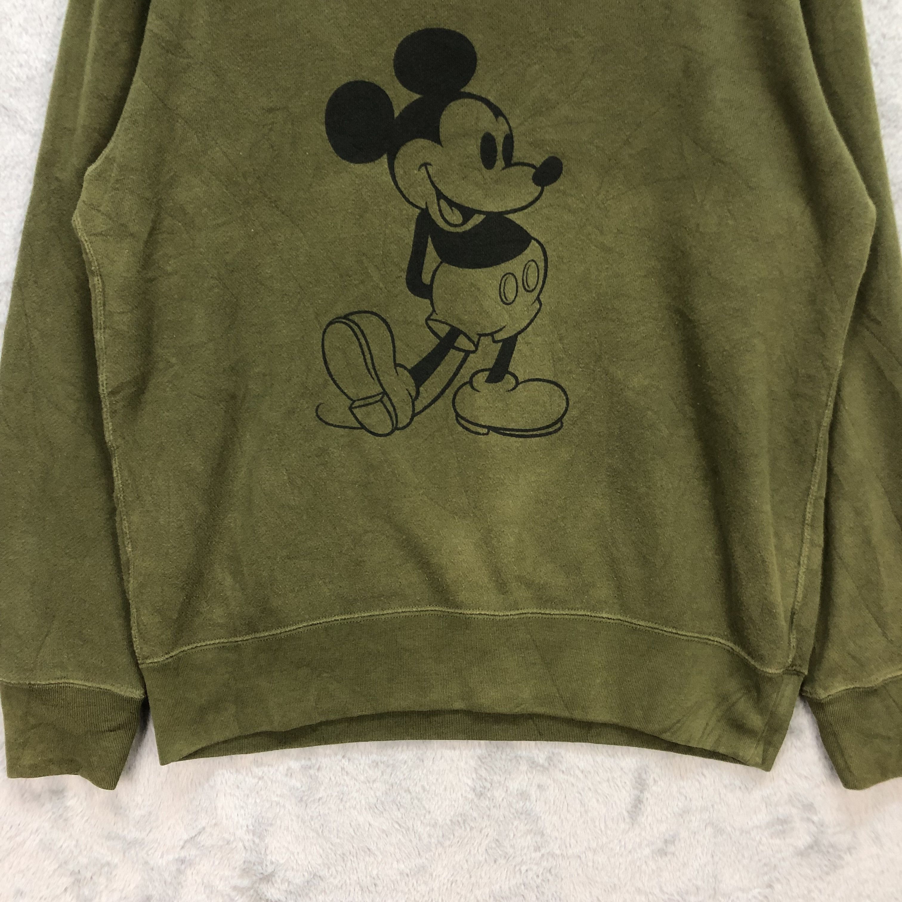 Disney Mickey Mouse Big Logo Green Sweatshirts #5826-209 Size US XL / EU 56 / 4 - 3 Thumbnail