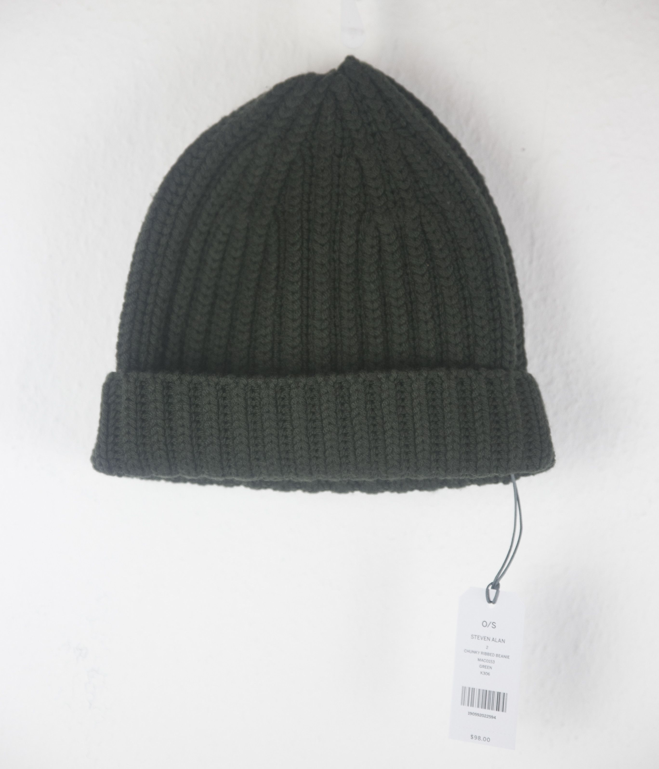 Steven Alan nwt STEVEN ALAN CHUNKY RIBBED BEANIE Green OS Size ONE SIZE - 1 Thumbnail