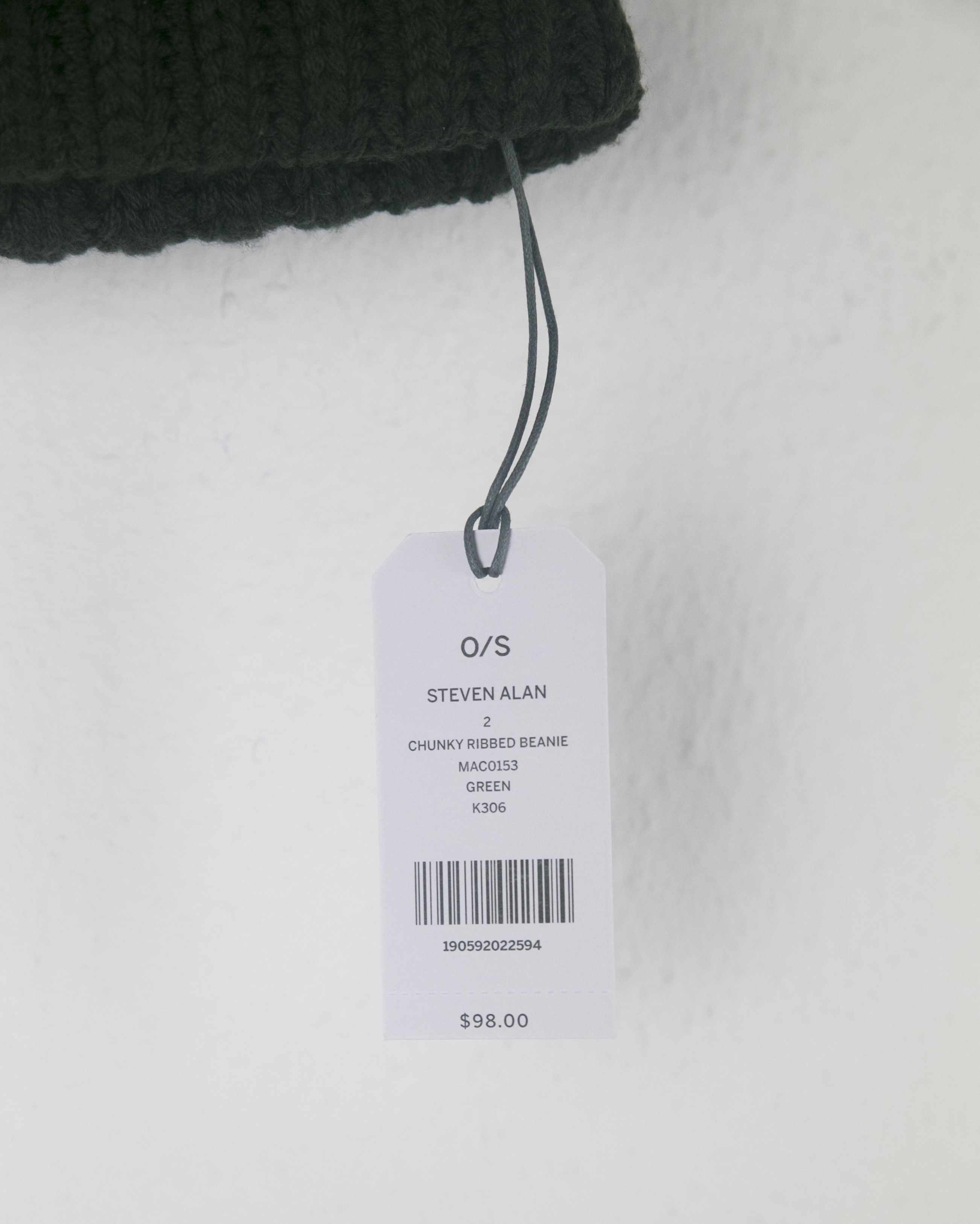 Steven Alan nwt STEVEN ALAN CHUNKY RIBBED BEANIE Green OS Size ONE SIZE - 2 Thumbnail