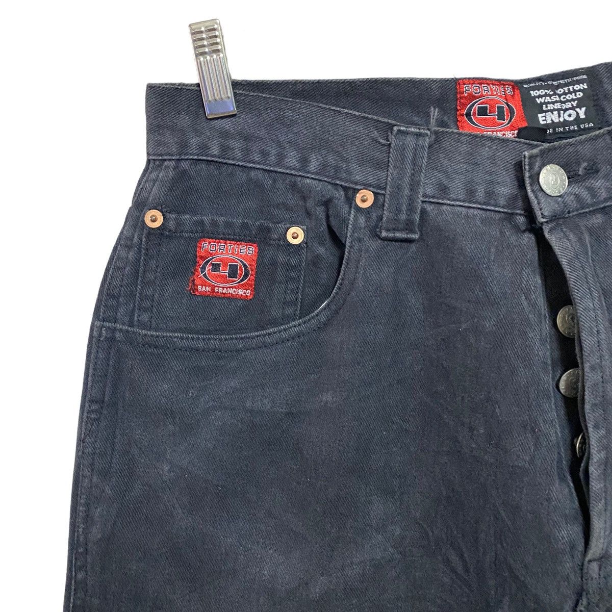 Vintage Vintage Forties Clothing Denim Baggy Skater Pants Size US 31 - 1 Thumbnail