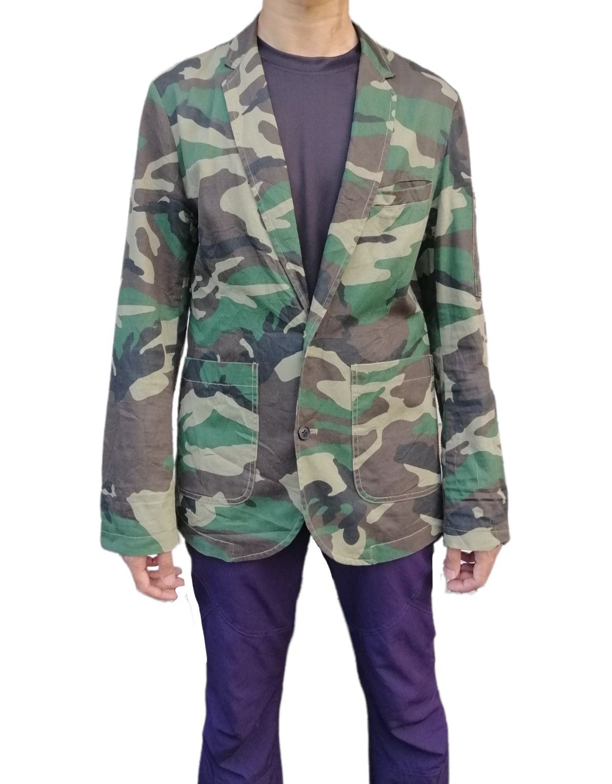 Japanese Brand Japanese Brand Browny Camo Blazer Jacket Size US S / EU 44-46 / 1 - 2 Thumbnail