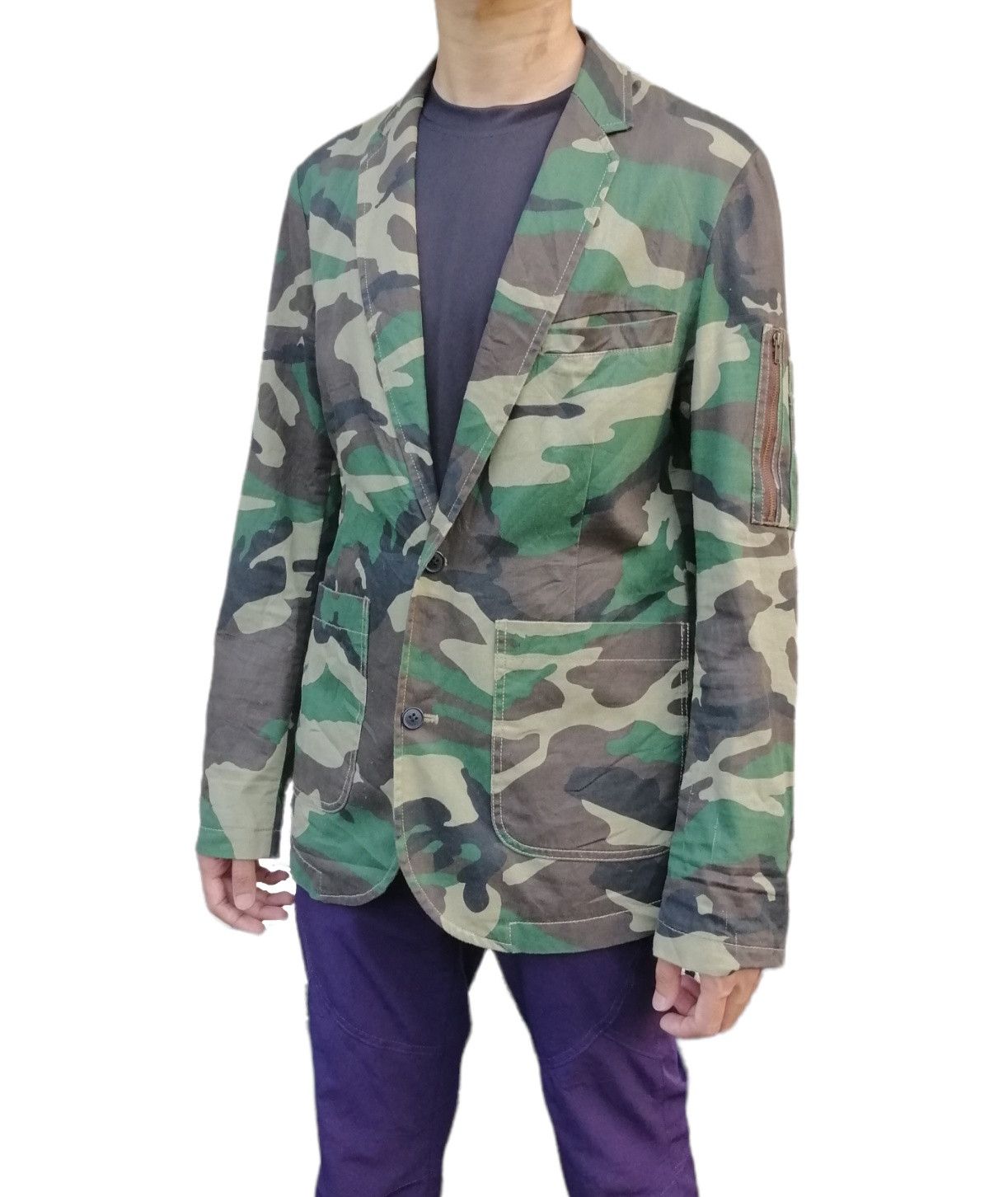 Japanese Brand Japanese Brand Browny Camo Blazer Jacket Size US S / EU 44-46 / 1 - 3 Thumbnail