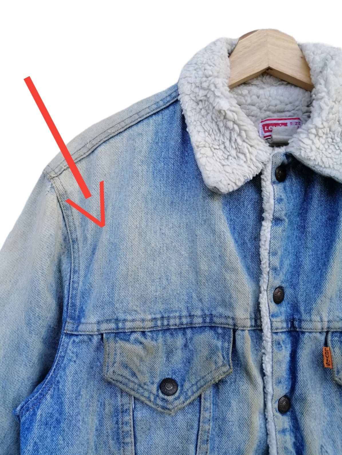 Levi's Vintage Levi's Orange Tag Sherpa Trucker Jacket Size US S / EU 44-46 / 1 - 7 Thumbnail