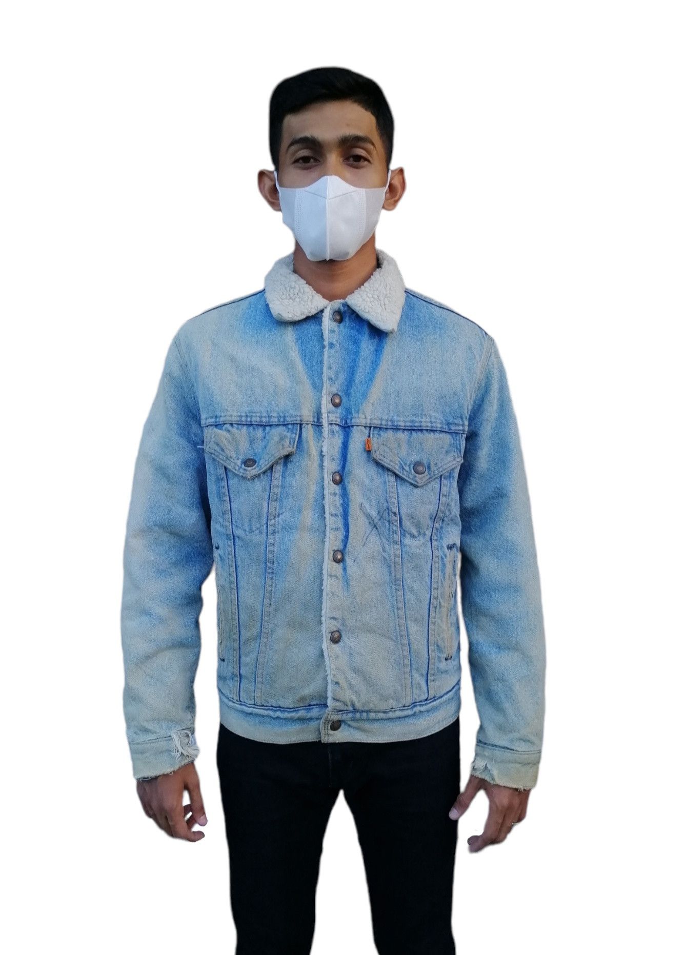 Levi's Vintage Levi's Orange Tag Sherpa Trucker Jacket Size US S / EU 44-46 / 1 - 1 Thumbnail