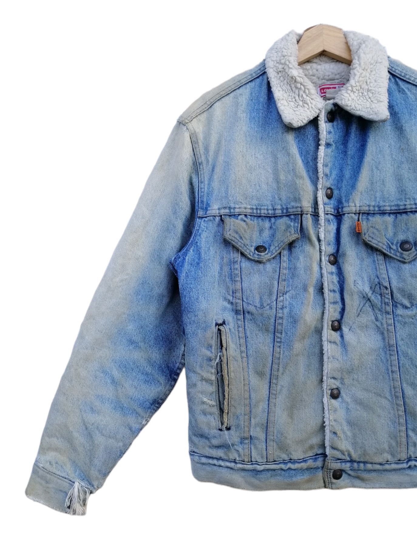 Levi's Vintage Levi's Orange Tag Sherpa Trucker Jacket Size US S / EU 44-46 / 1 - 5 Thumbnail