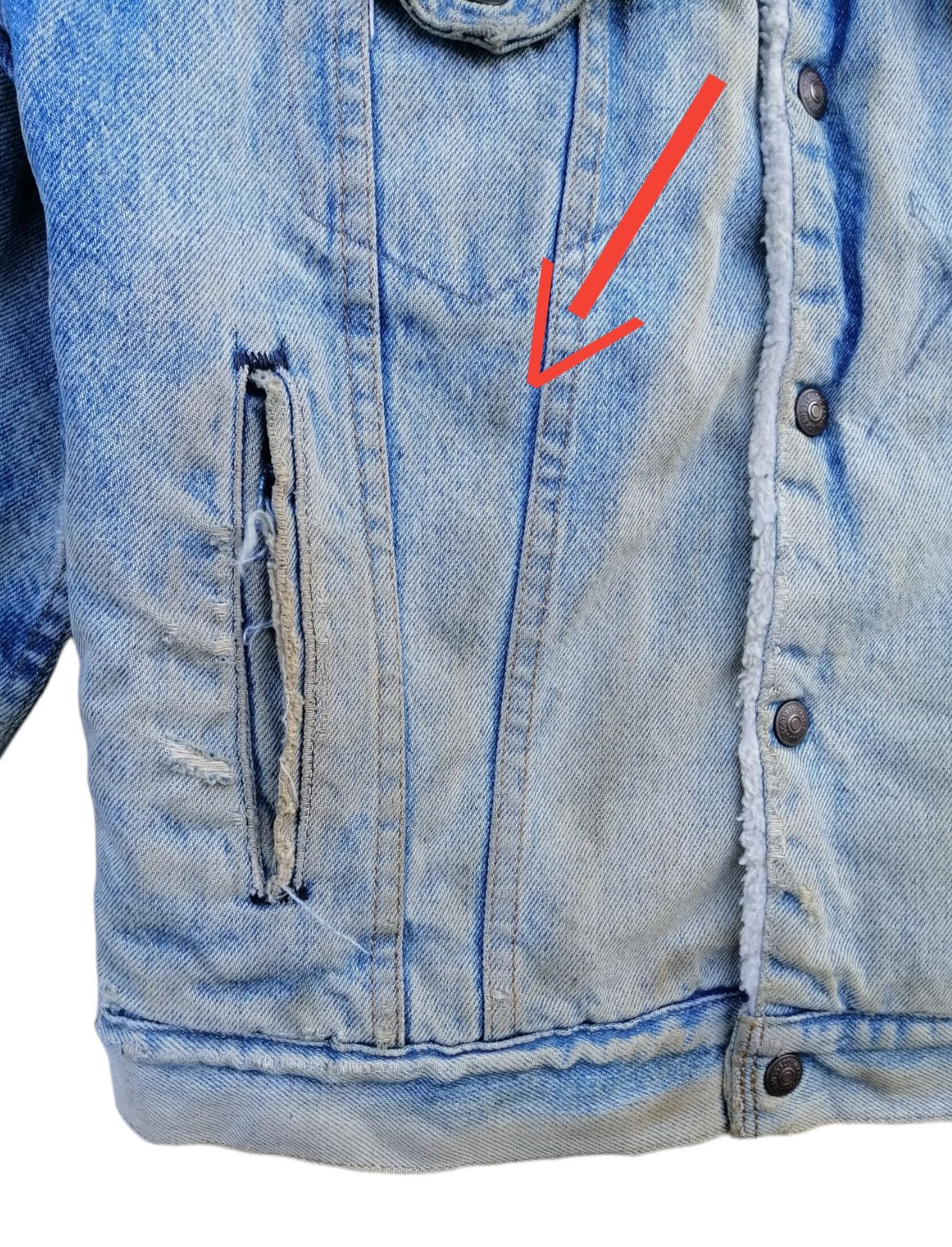 Levi's Vintage Levi's Orange Tag Sherpa Trucker Jacket Size US S / EU 44-46 / 1 - 9 Thumbnail
