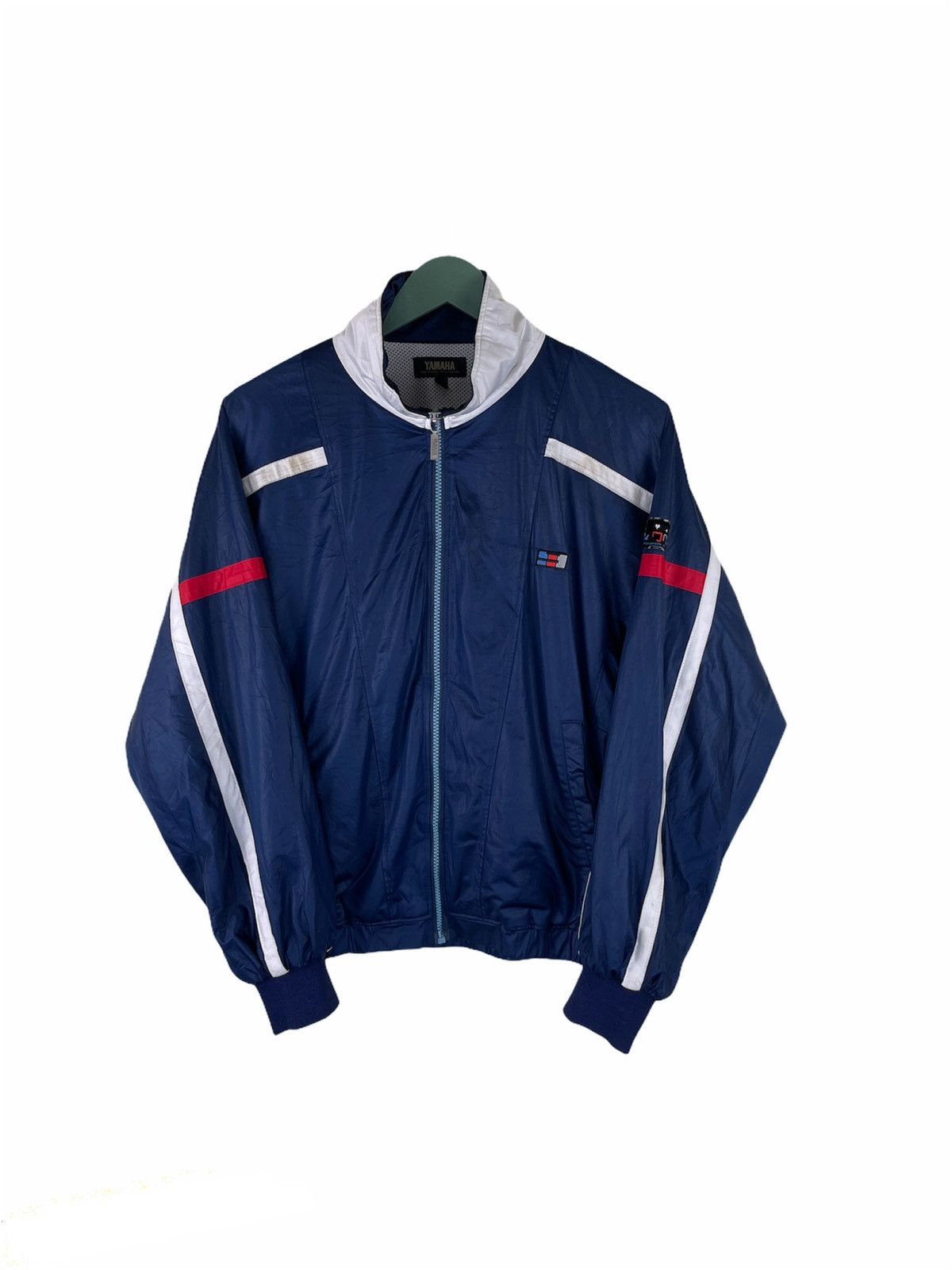 image of Sports Specialties x Yamaha Vintage Yamaha Racing Motorsport Windbreaker Jacket in Navy (Size Mediu