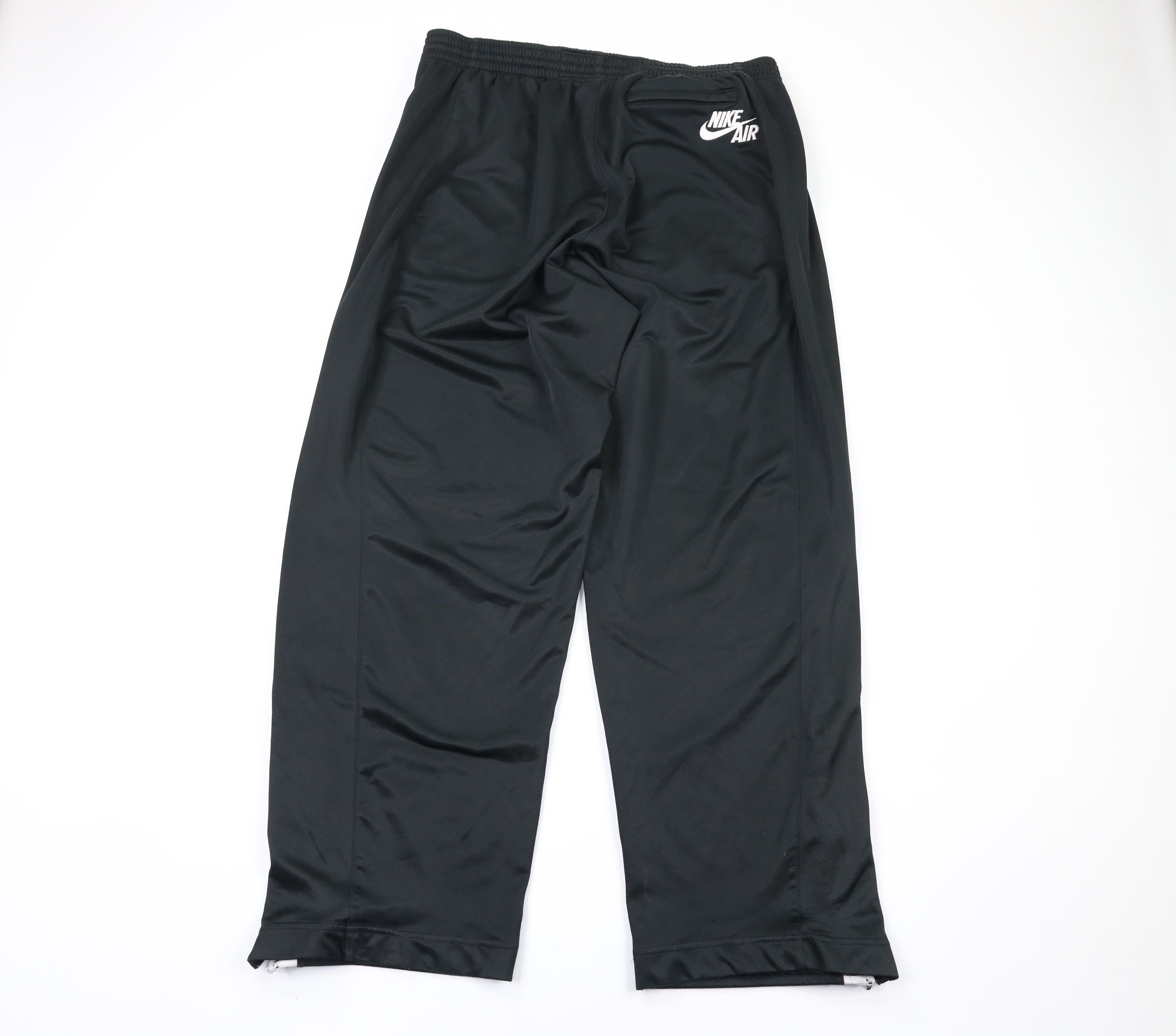Nike × Vintage Vintage Nike Flight Spell Out Wide Leg Sweatpants Black XL Size 38 - 8 Thumbnail