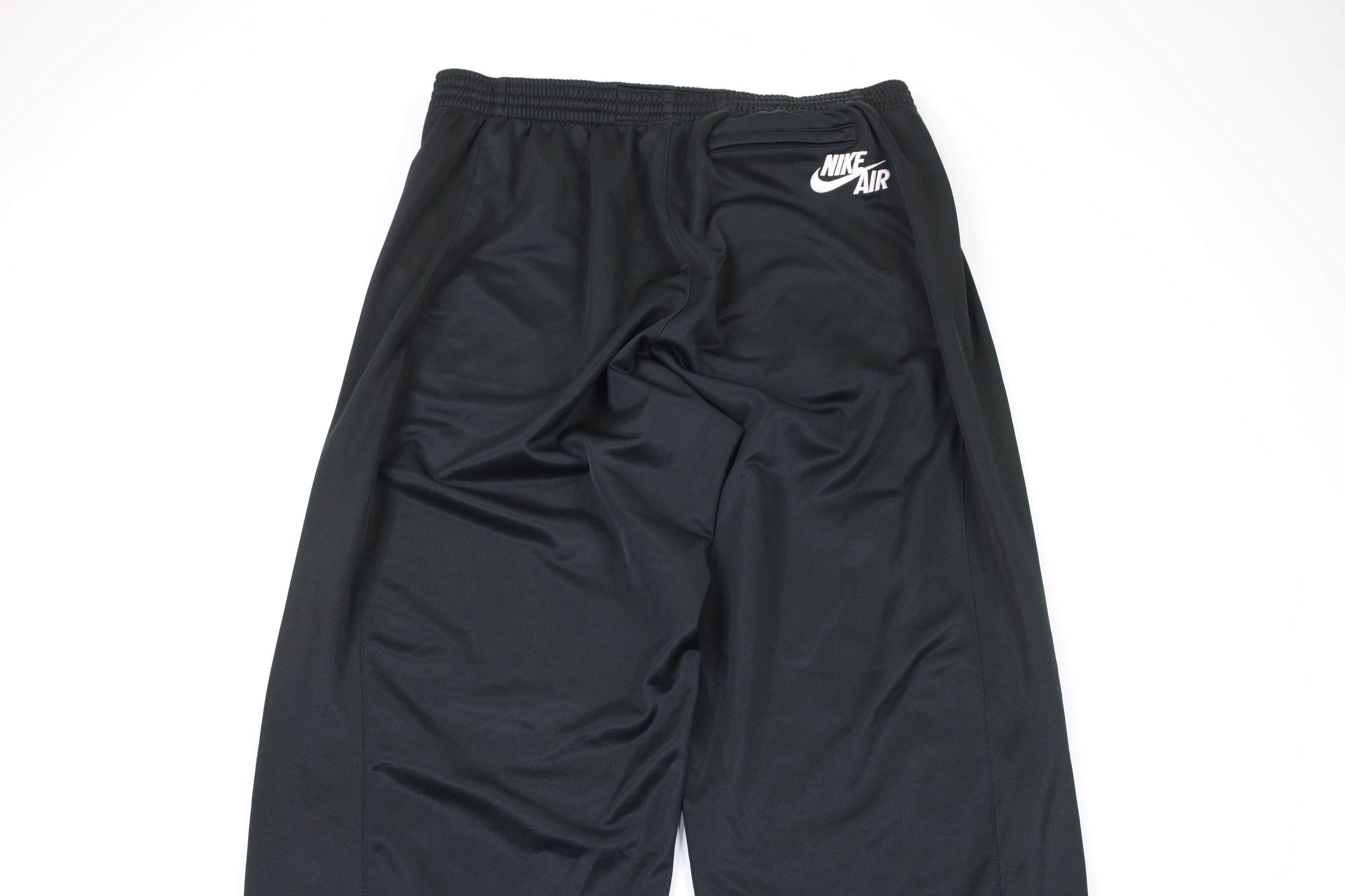 Nike × Vintage Vintage Nike Flight Spell Out Wide Leg Sweatpants Black XL Size 38 - 9 Thumbnail