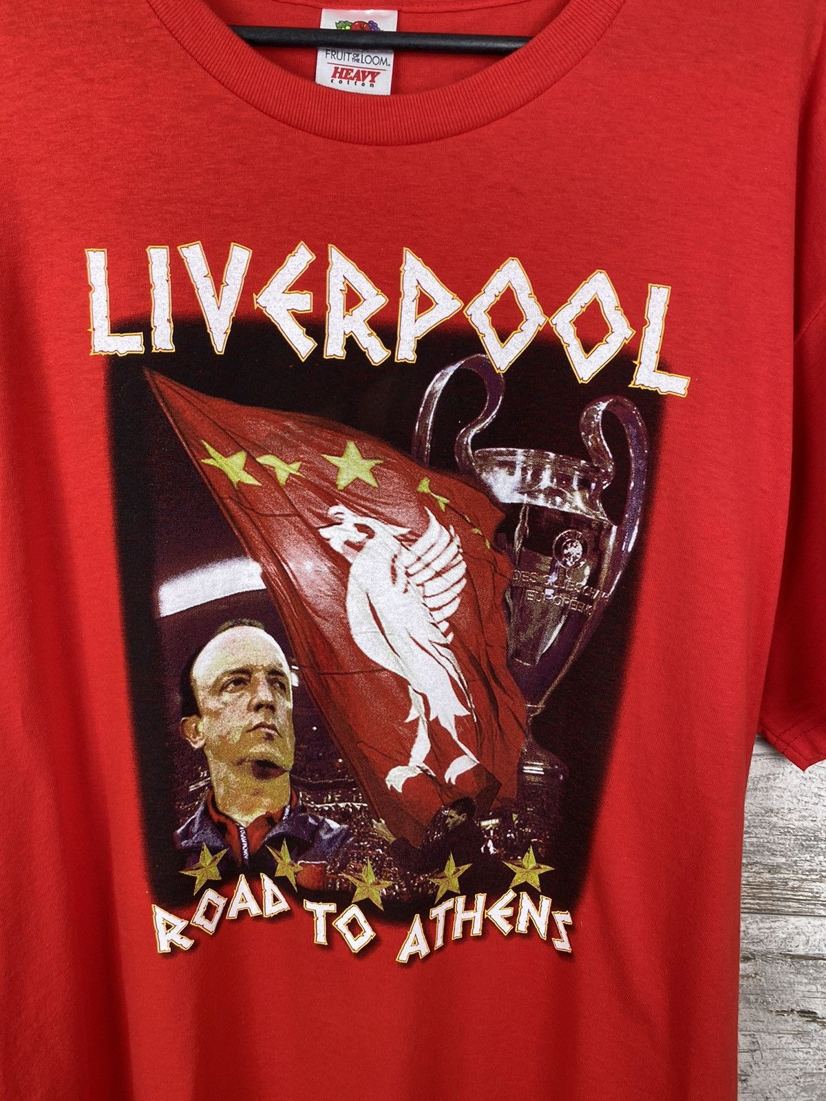 Vintage Mens Vintage FC Liverpool T shirt Road to Athens tee jersey Size US XL / EU 56 / 4 - 4 Thumbnail