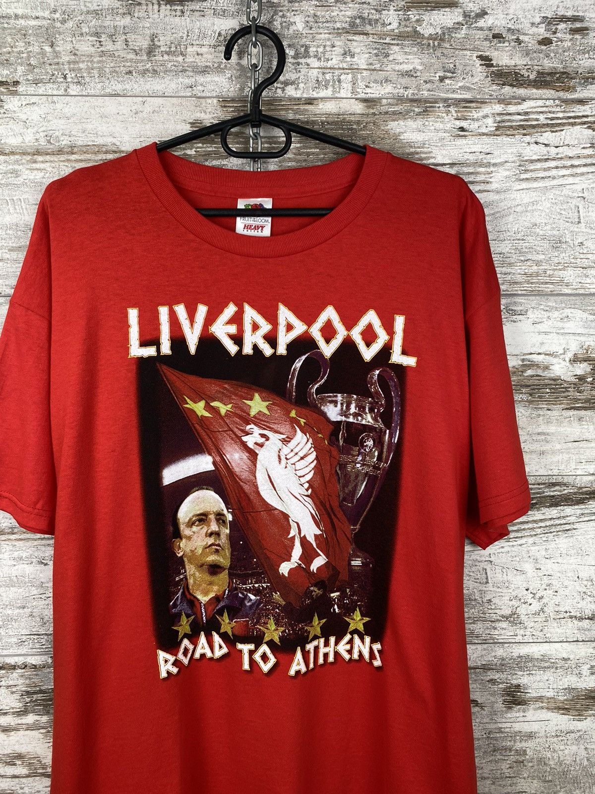 Vintage Mens Vintage FC Liverpool T shirt Road to Athens tee jersey Size US XL / EU 56 / 4 - 2 Thumbnail