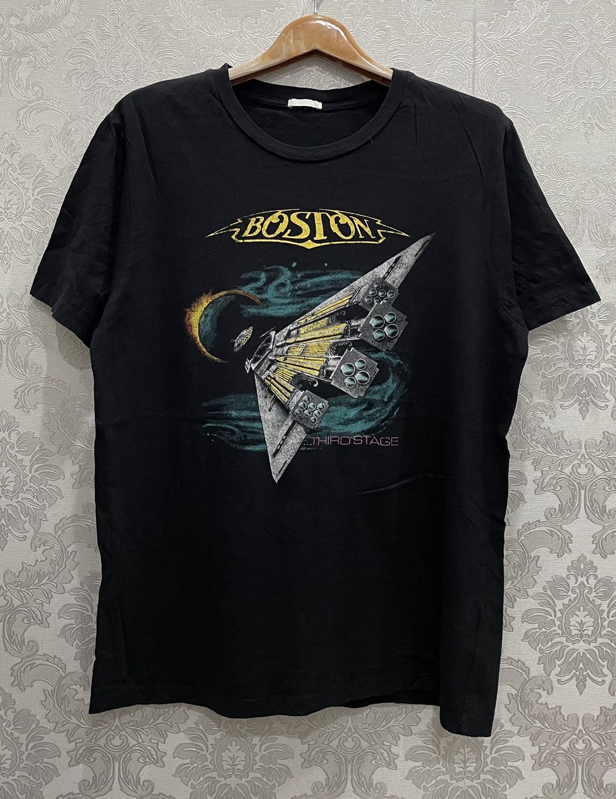 image of Band Tees x Rock Band Boston Us Tour 1987 Repro in Black, Men's (Size Large)