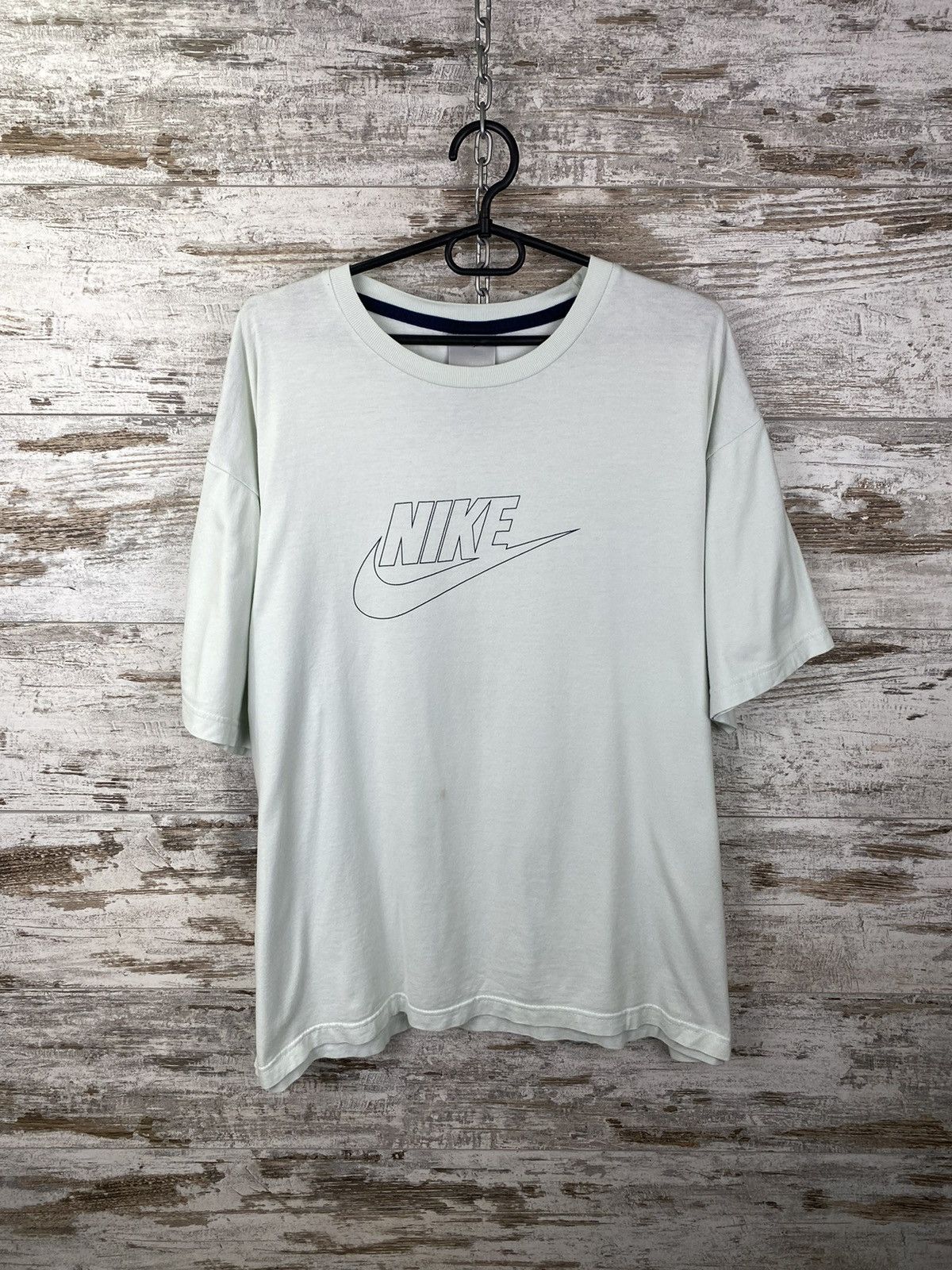 Nike × Vintage Mens Vintage Nike swoosh T Shirt big logo y2k streetwear Size US XL / EU 56 / 4 - 1 Thumbnail