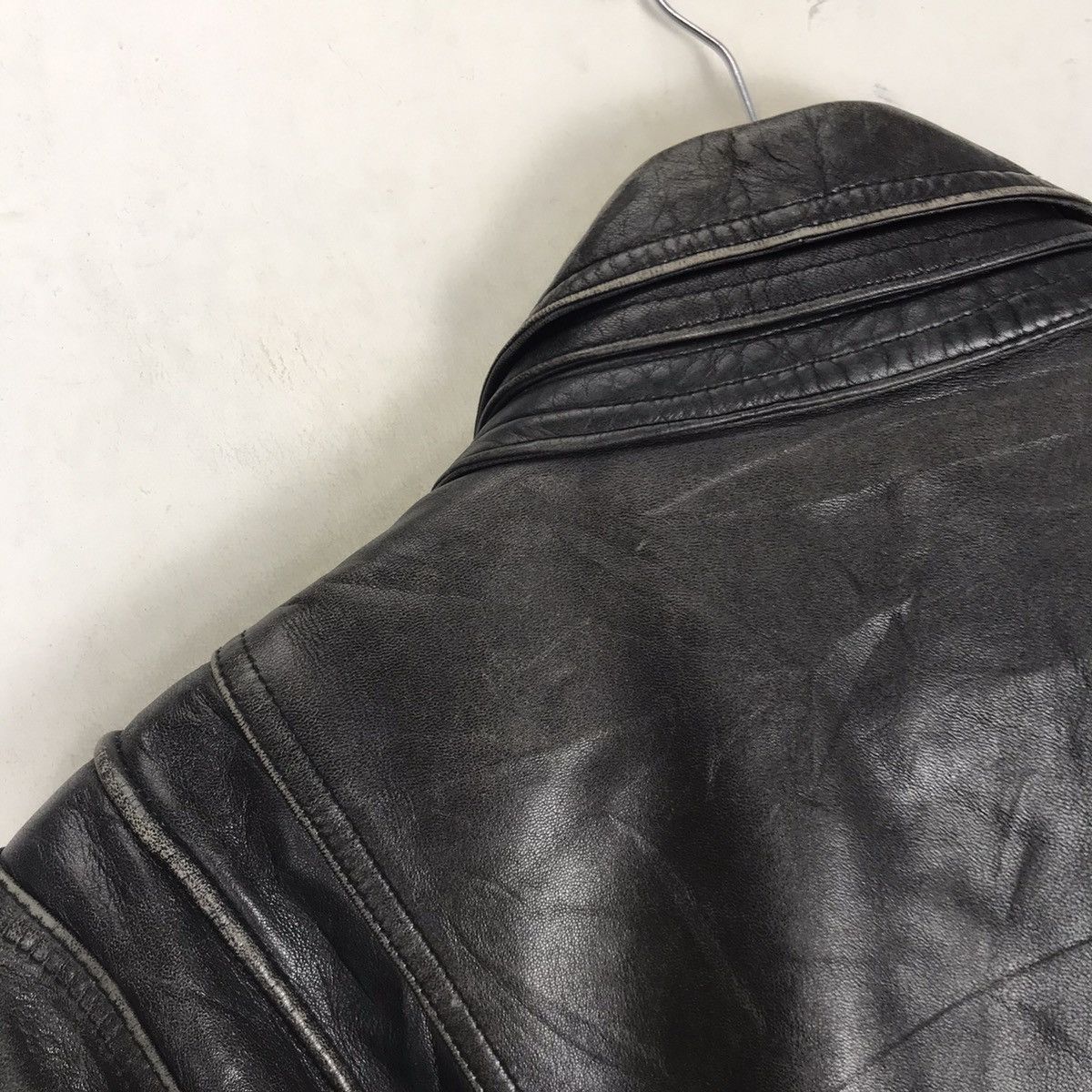 Genuine Leather × Japanese Brand Cowhide Issey Miyake Inspired Oversize Leather Jacket Size US L / EU 52-54 / 3 - 19 Thumbnail