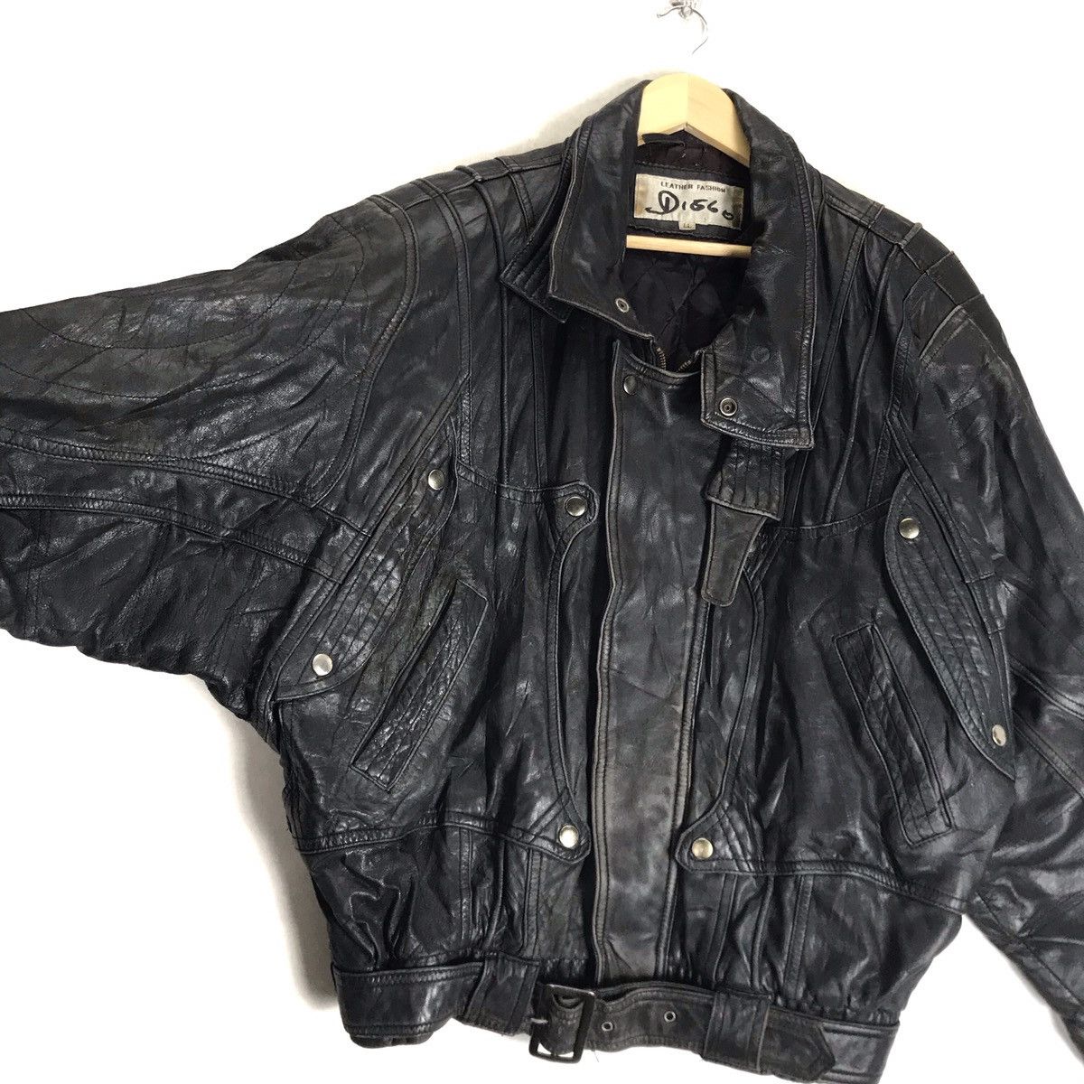 Genuine Leather × Japanese Brand Cowhide Issey Miyake Inspired Oversize Leather Jacket Size US L / EU 52-54 / 3 - 1 Thumbnail