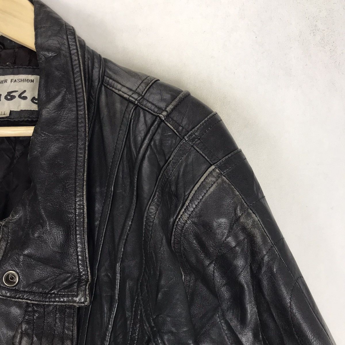 Genuine Leather × Japanese Brand Cowhide Issey Miyake Inspired Oversize Leather Jacket Size US L / EU 52-54 / 3 - 13 Thumbnail