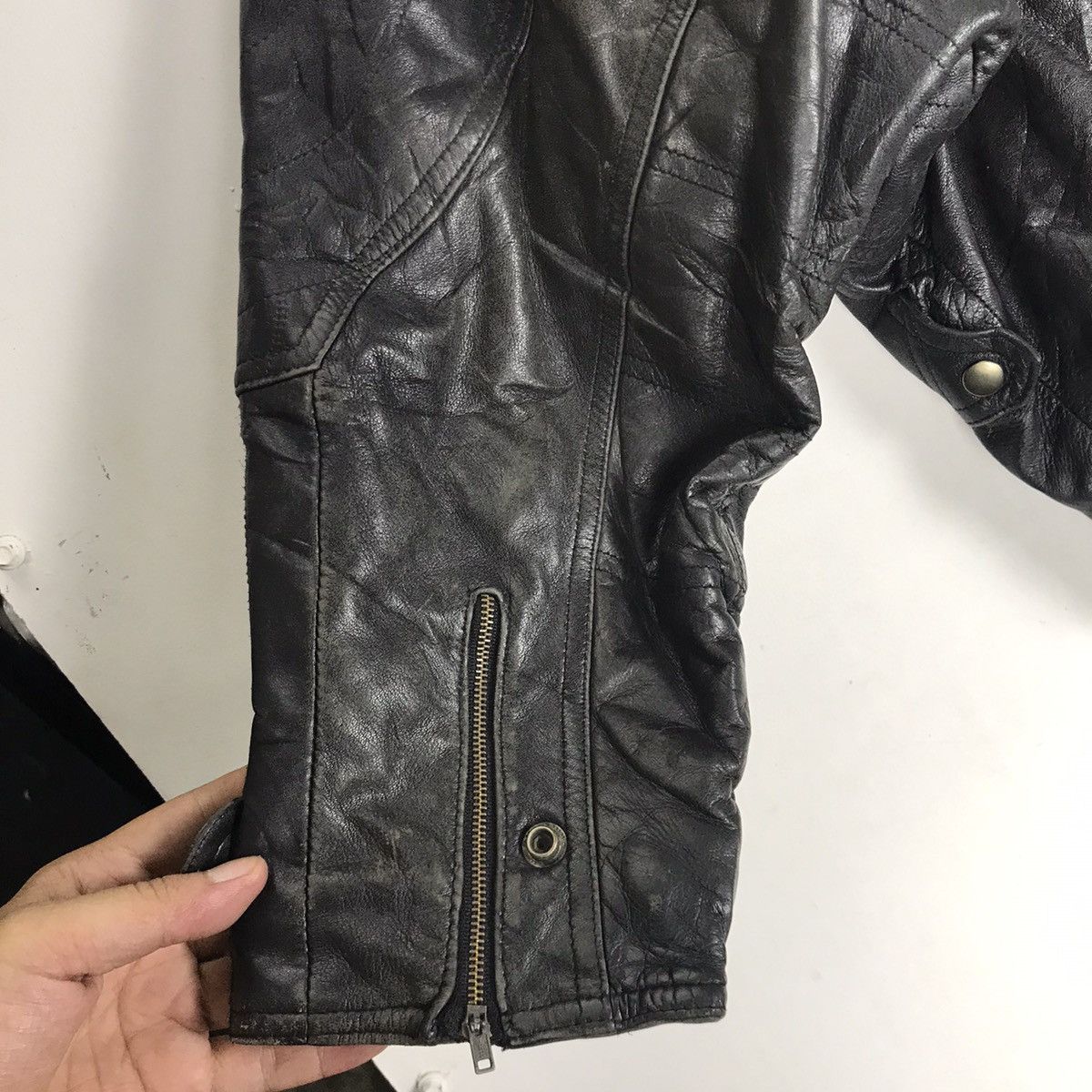 Genuine Leather × Japanese Brand Cowhide Issey Miyake Inspired Oversize Leather Jacket Size US L / EU 52-54 / 3 - 17 Thumbnail