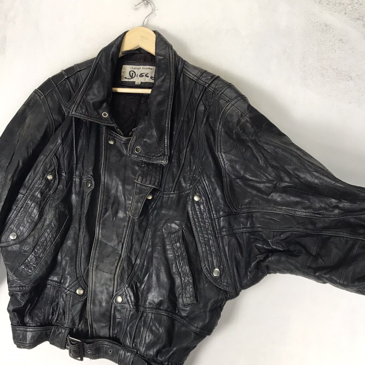 Genuine Leather × Japanese Brand Cowhide Issey Miyake Inspired Oversize Leather Jacket Size US L / EU 52-54 / 3 - 10 Thumbnail