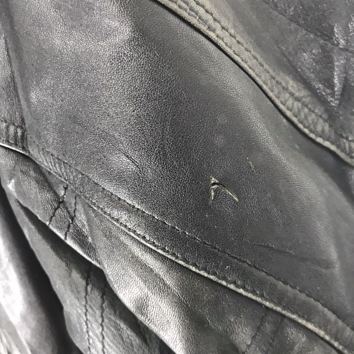 Genuine Leather × Japanese Brand Cowhide Issey Miyake Inspired Oversize Leather Jacket Size US L / EU 52-54 / 3 - 18 Thumbnail