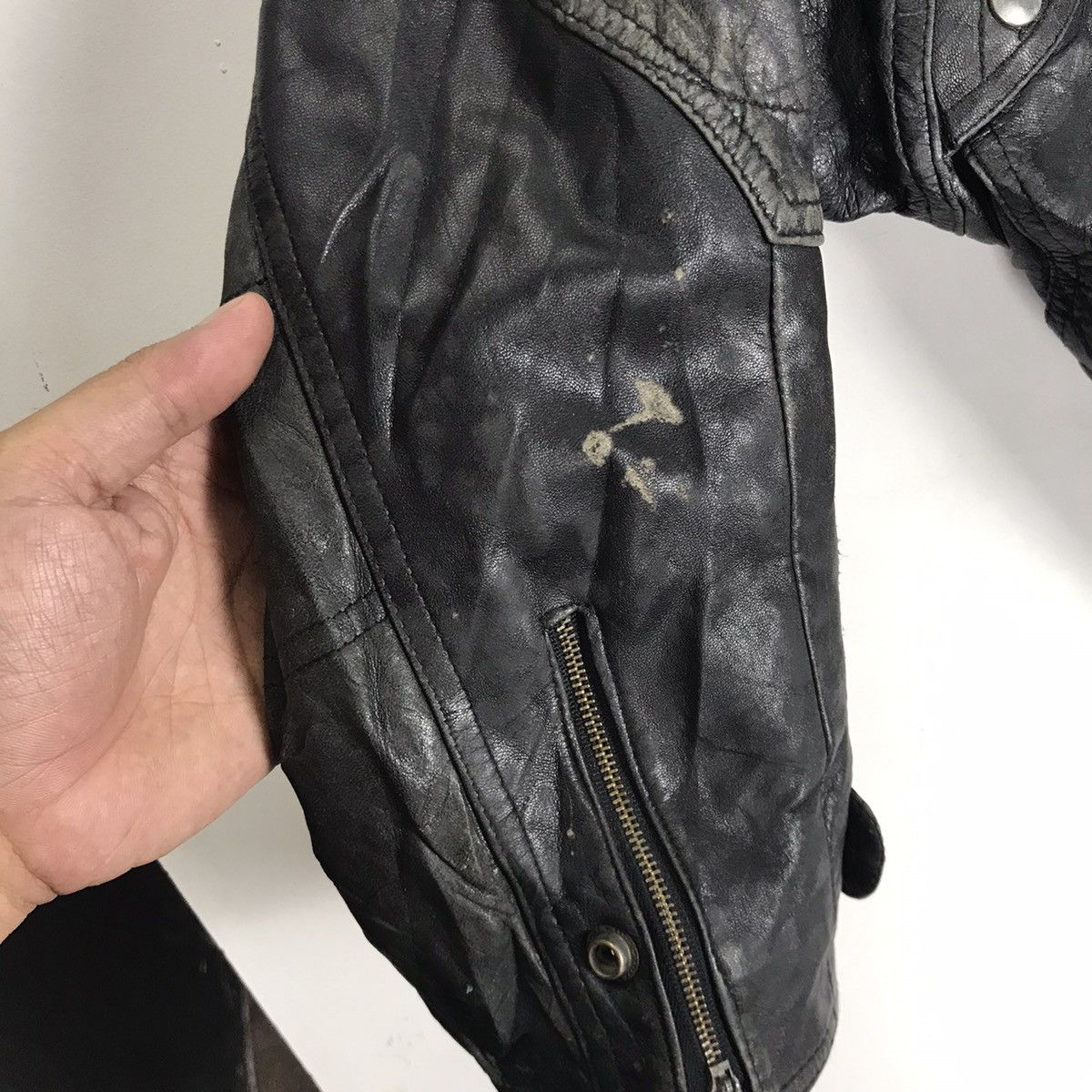 Genuine Leather × Japanese Brand Cowhide Issey Miyake Inspired Oversize Leather Jacket Size US L / EU 52-54 / 3 - 16 Thumbnail