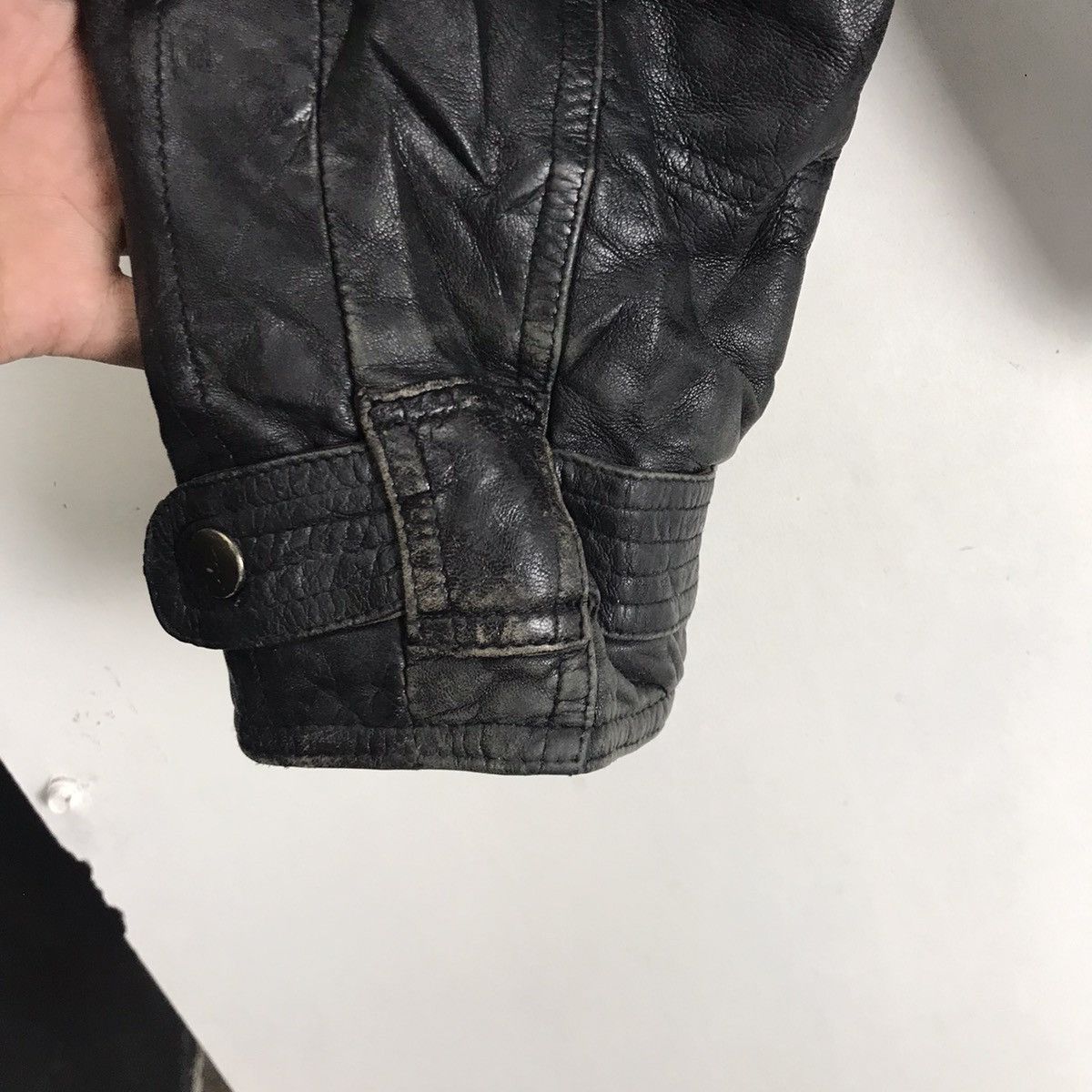 Genuine Leather × Japanese Brand Cowhide Issey Miyake Inspired Oversize Leather Jacket Size US L / EU 52-54 / 3 - 9 Thumbnail
