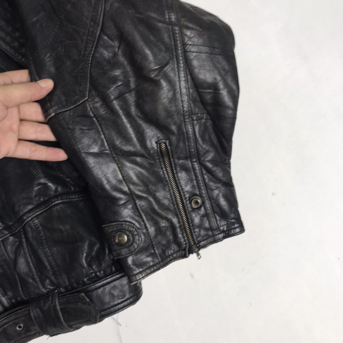 Genuine Leather × Japanese Brand Cowhide Issey Miyake Inspired Oversize Leather Jacket Size US L / EU 52-54 / 3 - 15 Thumbnail