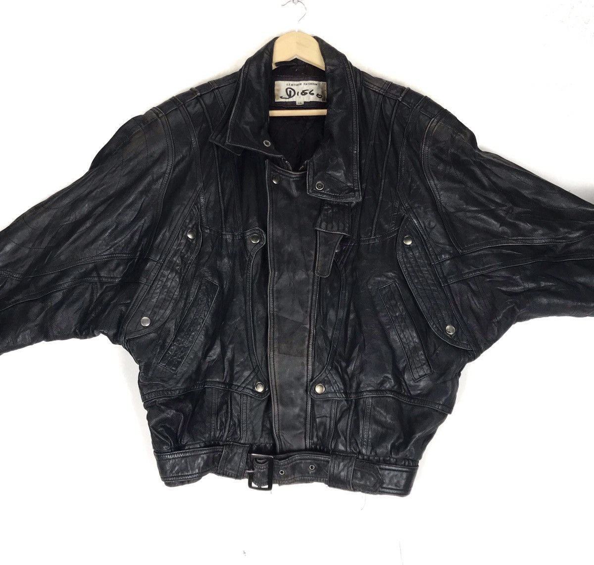 Genuine Leather × Japanese Brand Cowhide Issey Miyake Inspired Oversize Leather Jacket Size US L / EU 52-54 / 3 - 4 Thumbnail